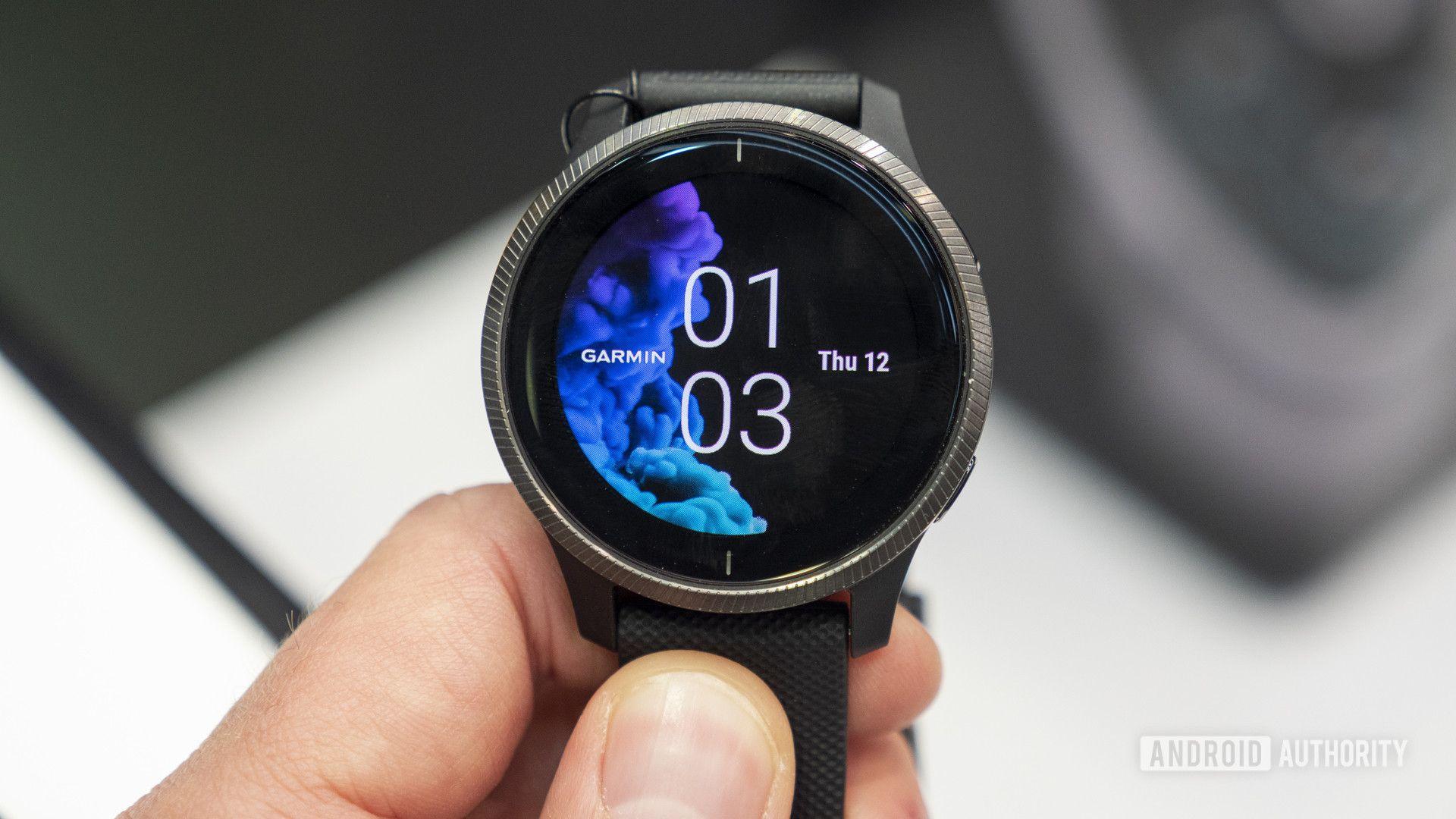 1920x1080 Garmin Venu Blue Granite Silver