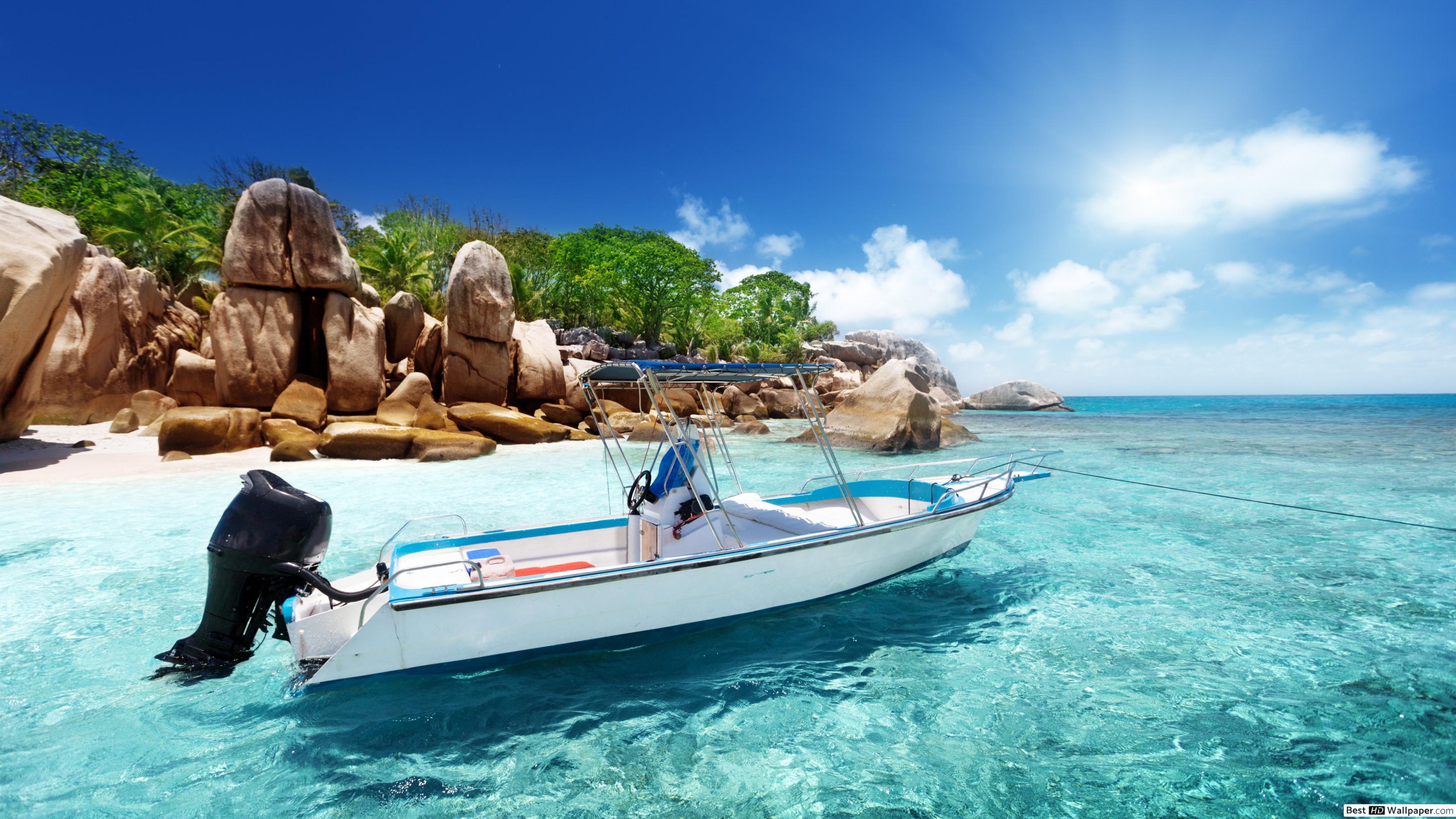 3554x1999 Speed Boat Safari HD wallpaper