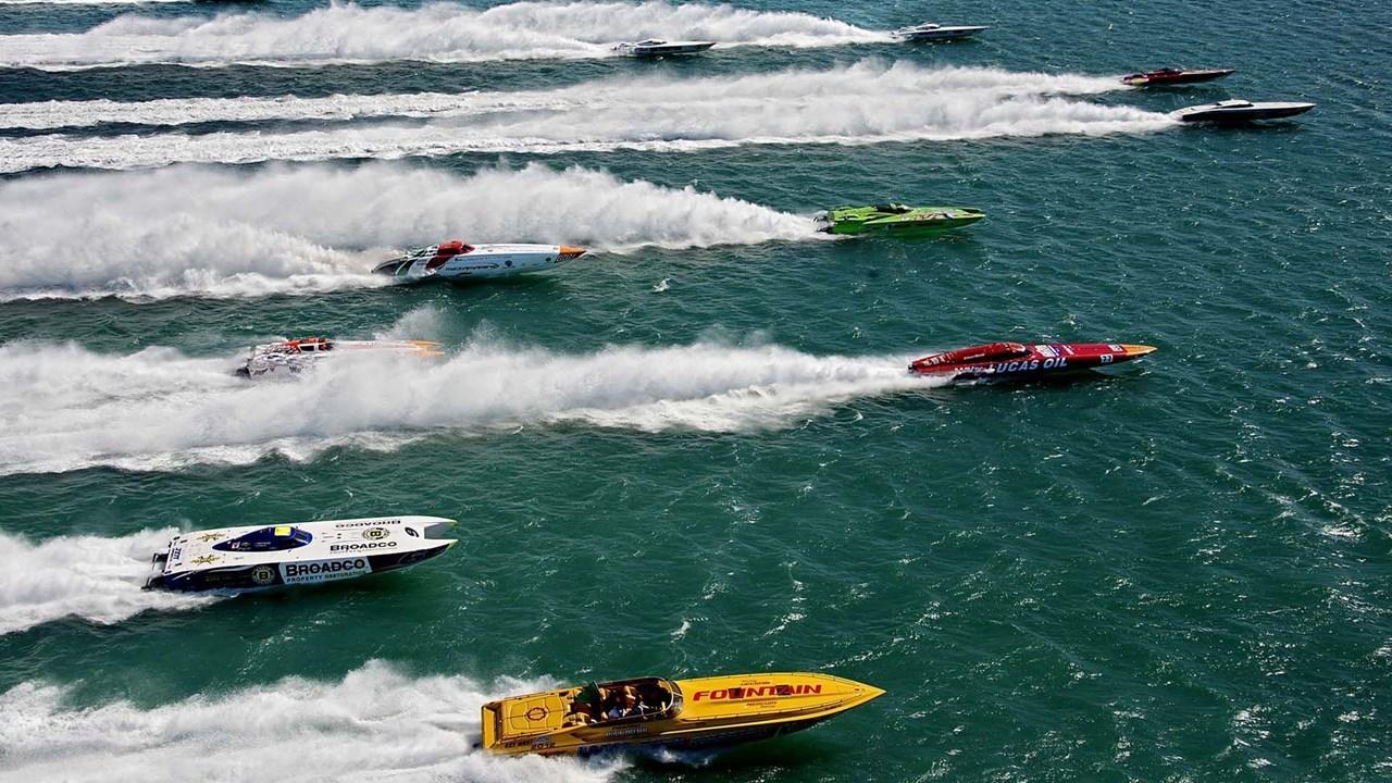 1280x720 Speed Boat Racing Wallpaper for Android .