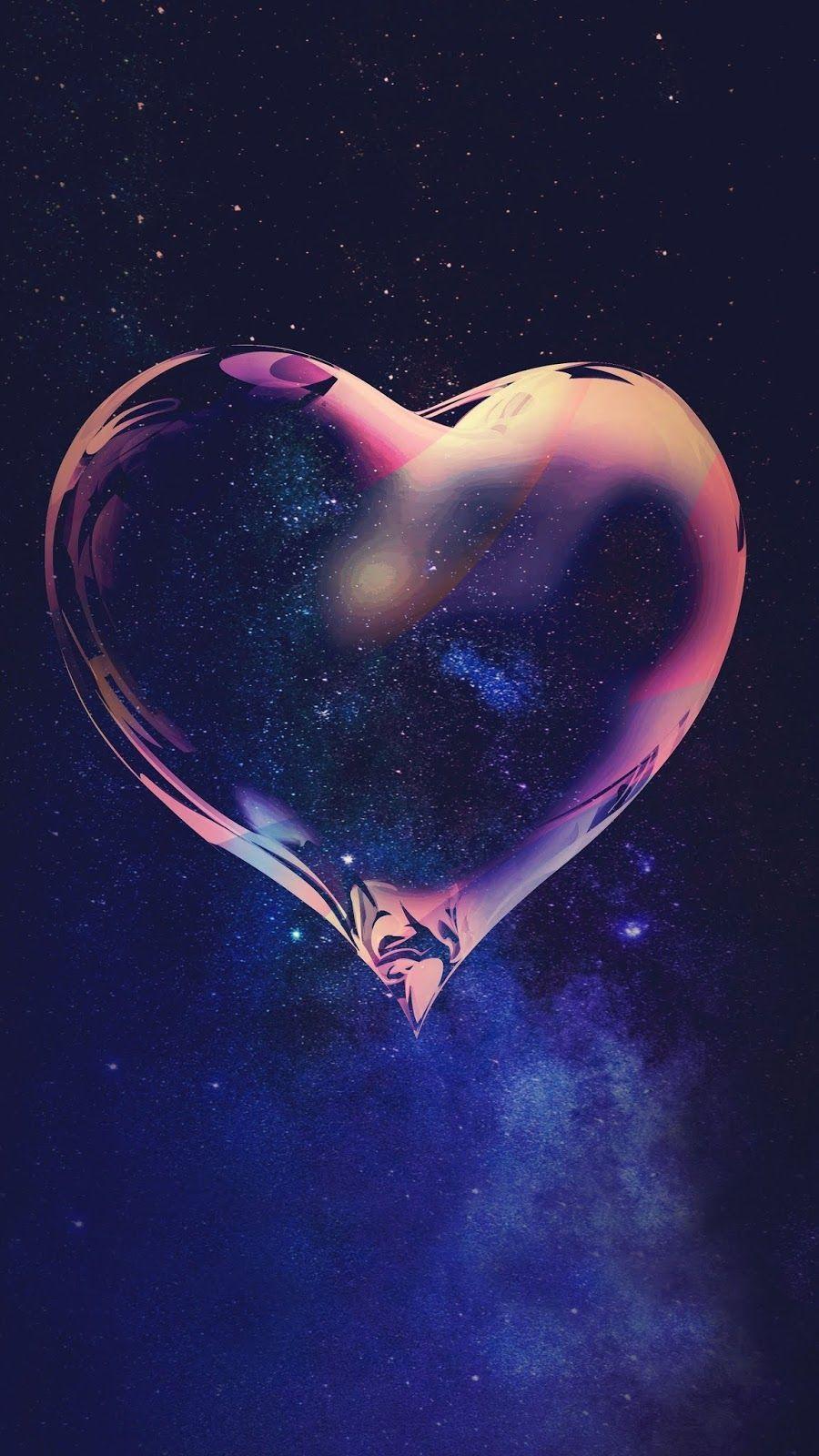 900x1600 Galaxy heart. Beautiful