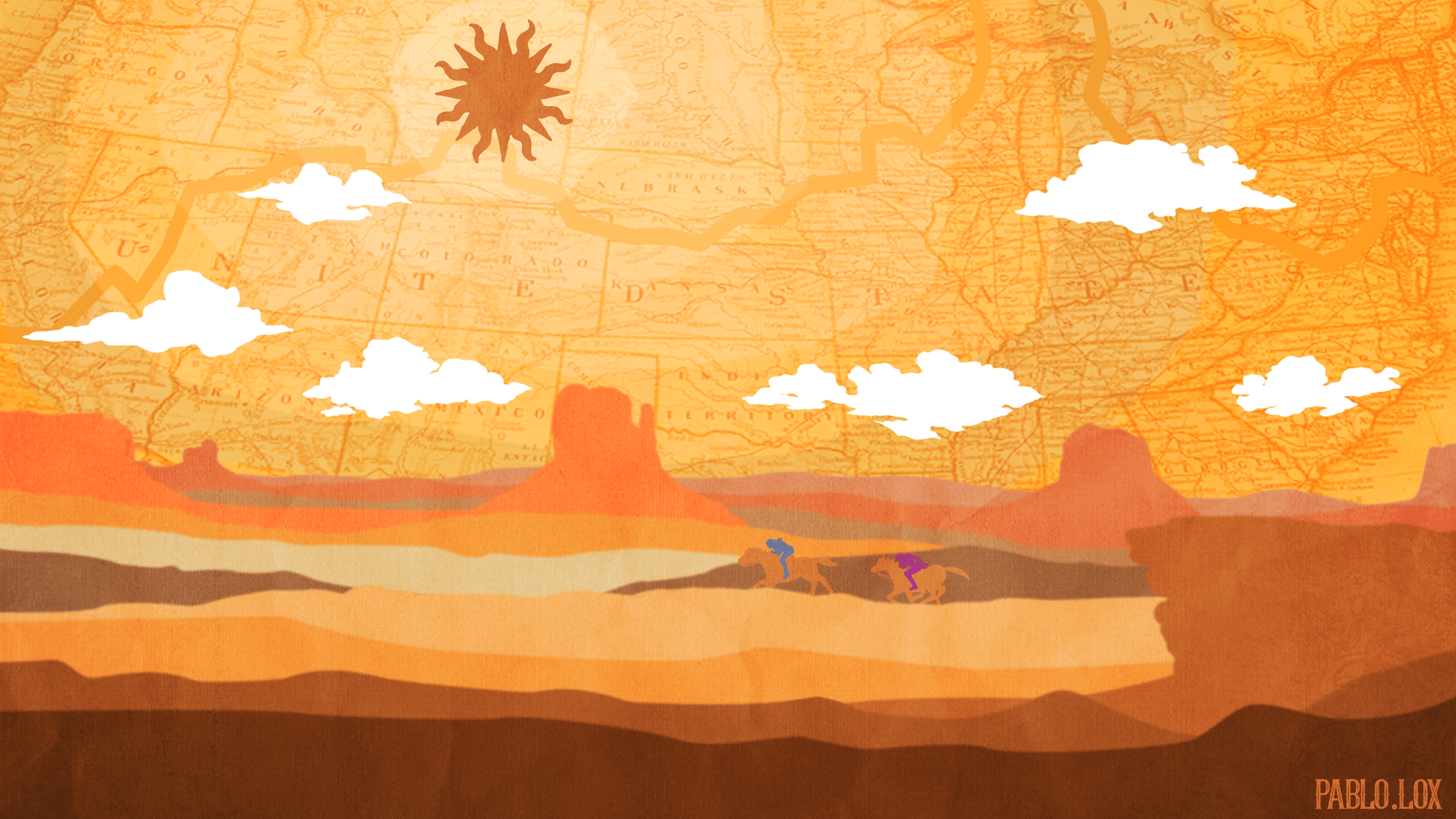 3840x2160 Fanart Steel Ball Run minimalist .