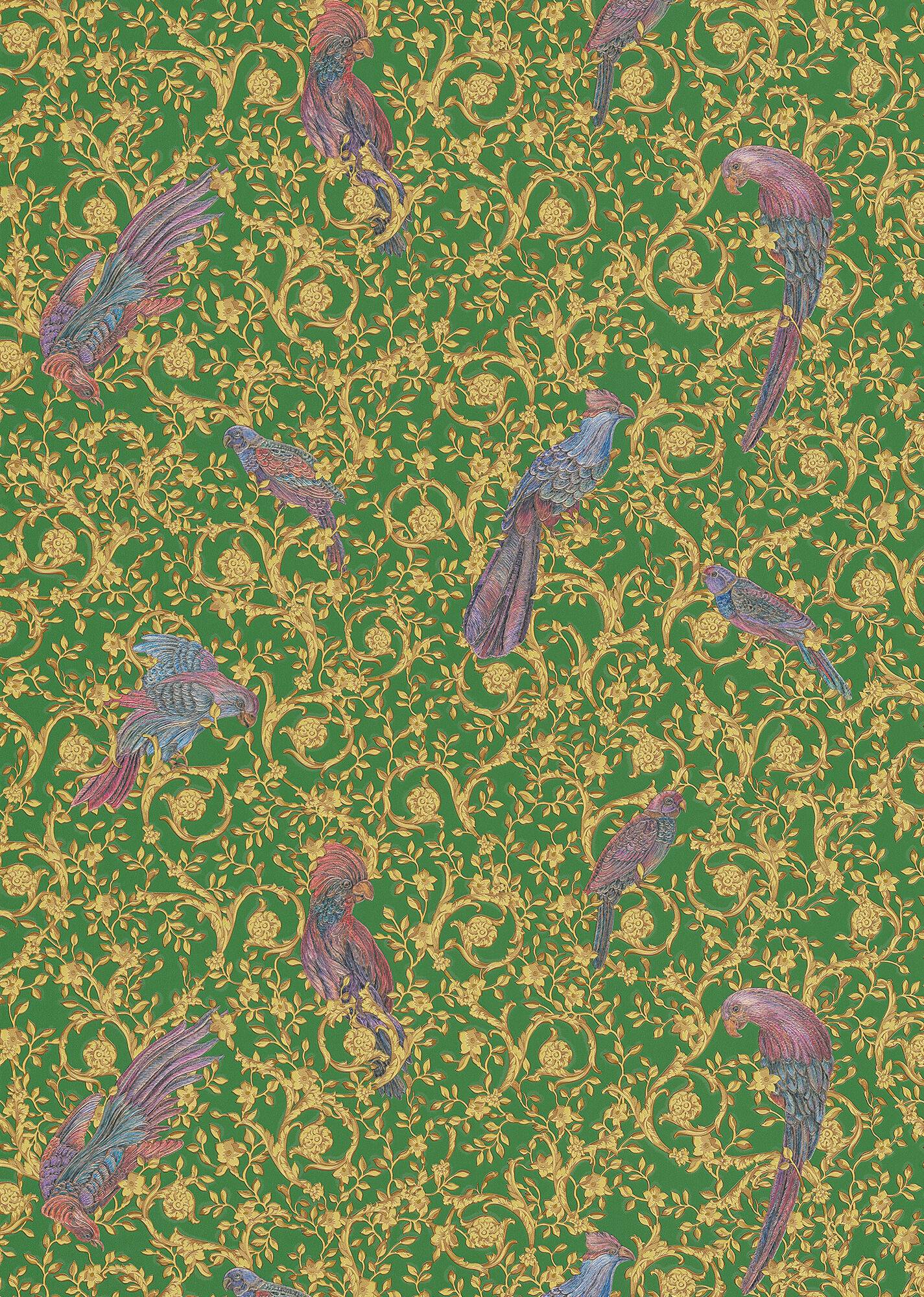 1425x2000 Versace Green Barocco Birds Print .versace.com · In stock
