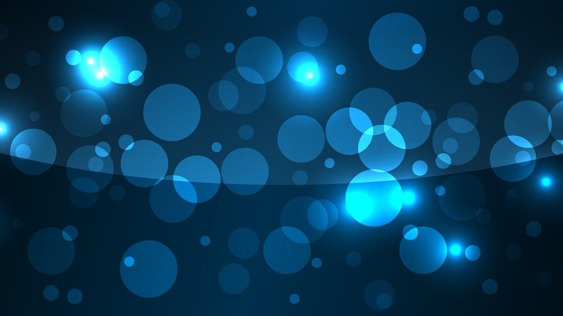 1920x1080 Blue vectors circles shapes bokeh .