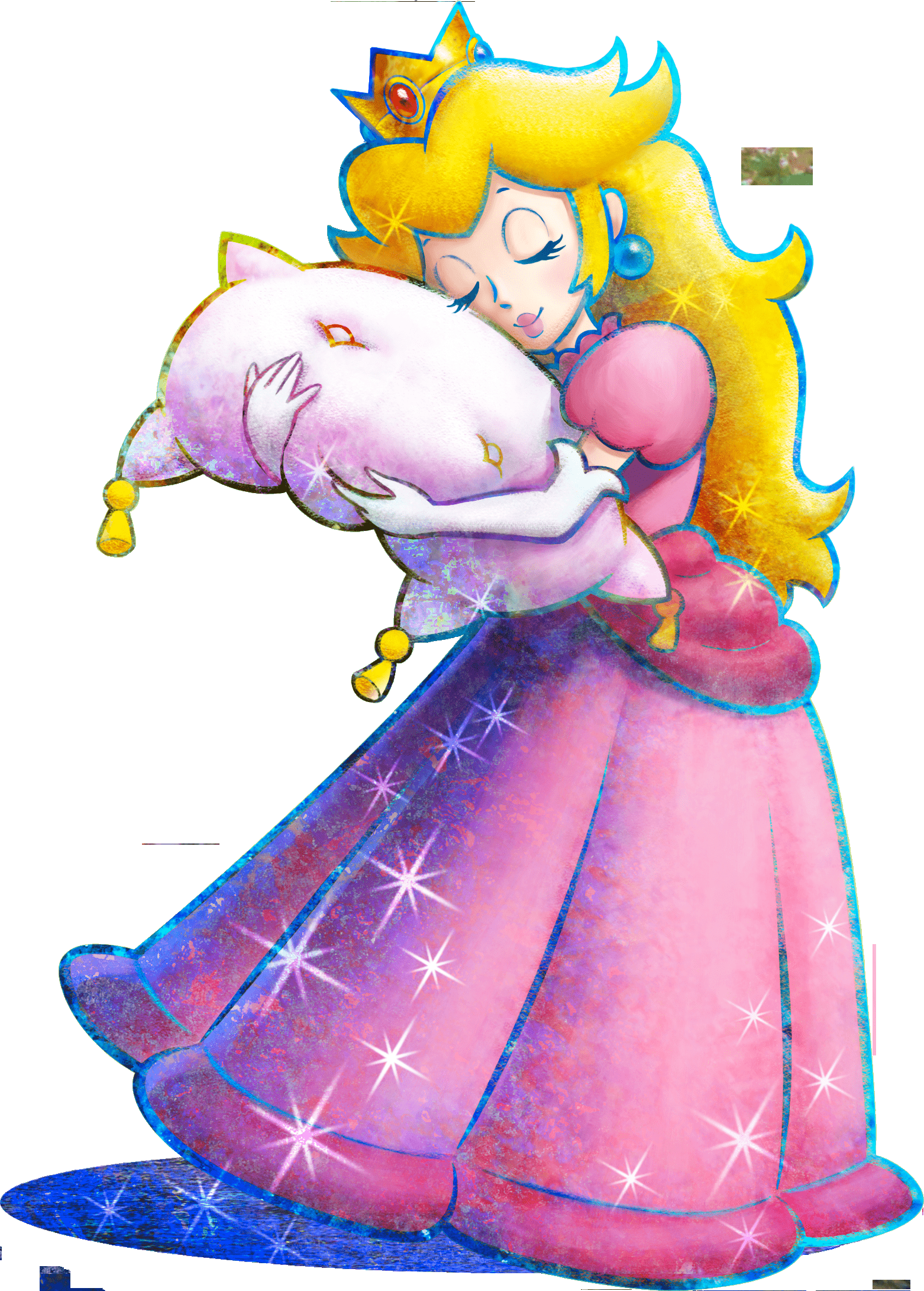 1562x2181 Peach and Mario Luigi Dream Team .line.