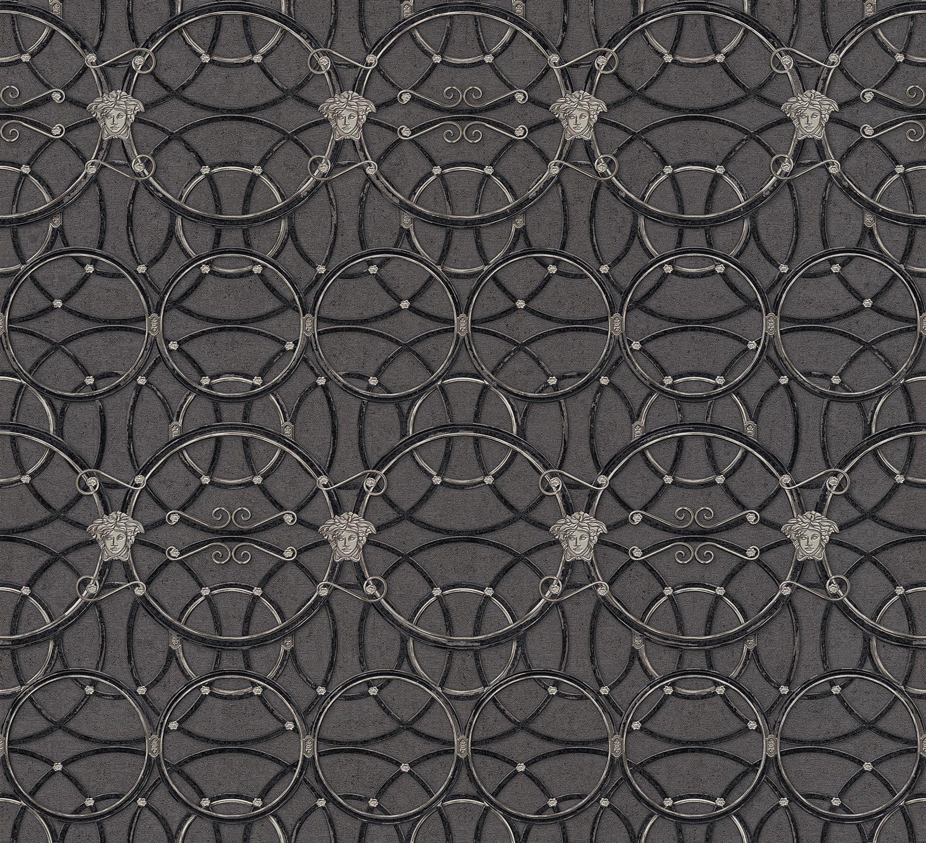 1800x1639 Versace Heritage Black Silver Wallpaper .ebay.com · In stock
