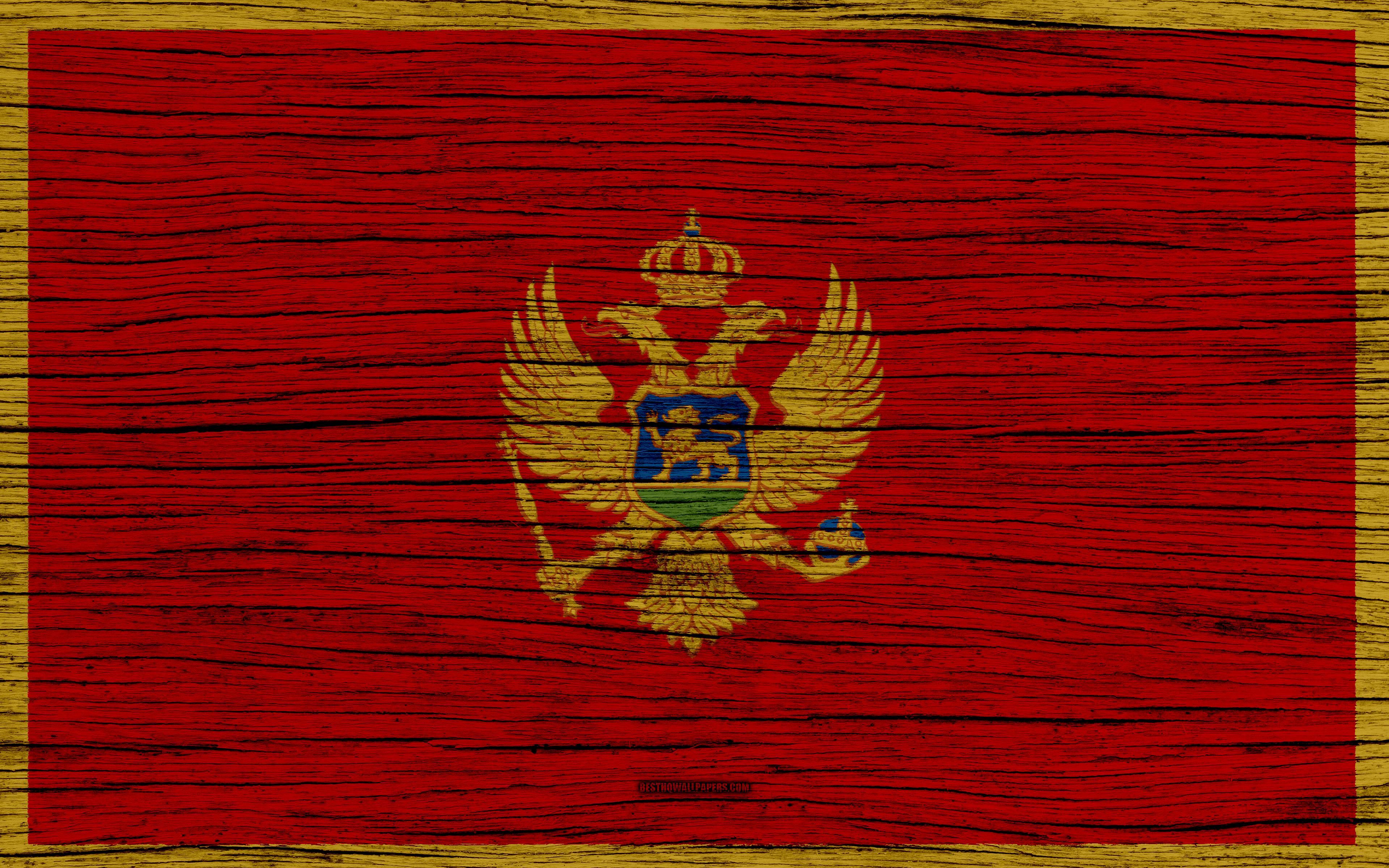3840x2400 Montenegro Flag