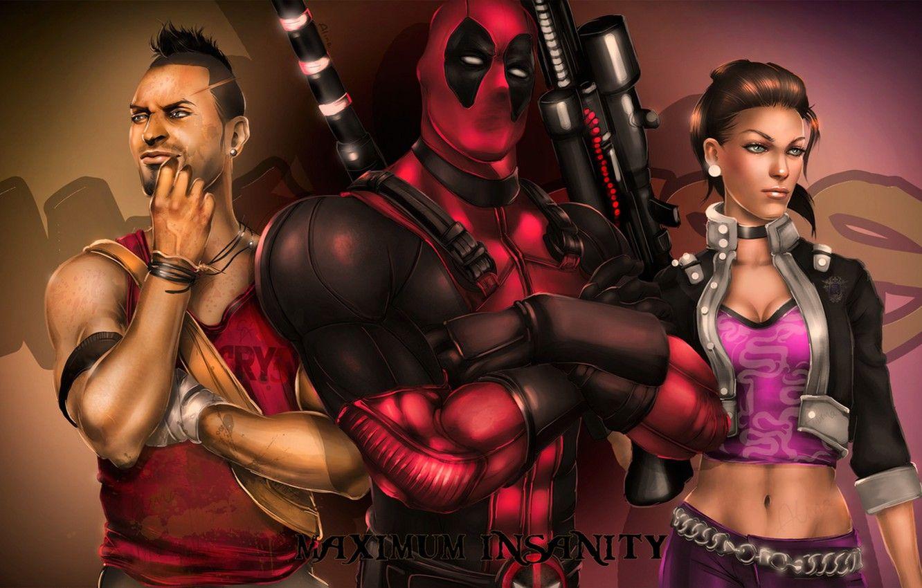 1332x850 Wallpaper THQ, Deadpool, fan art .