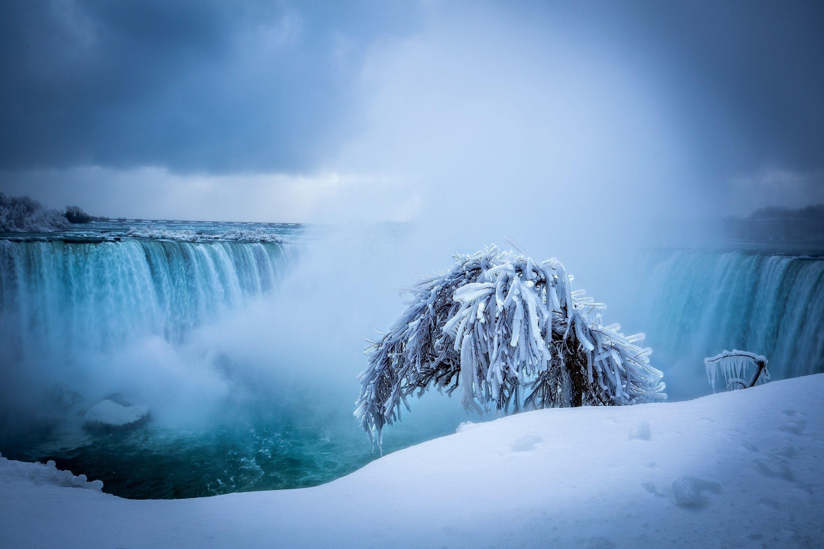 2700x1800 niagara falls winter waterfall .