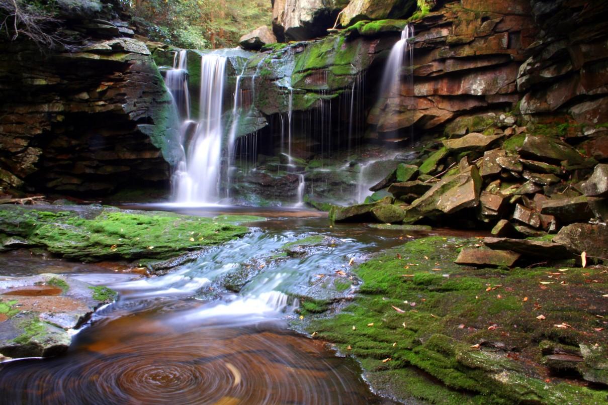 1209x806 Forest Waterfall Wallpaper Waterfall .