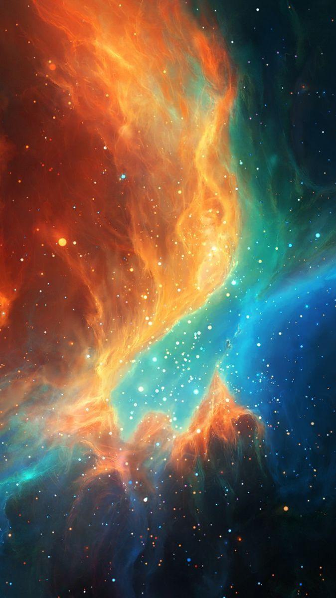 674x1200 Colorful Space Galaxy Nebula iPhone .