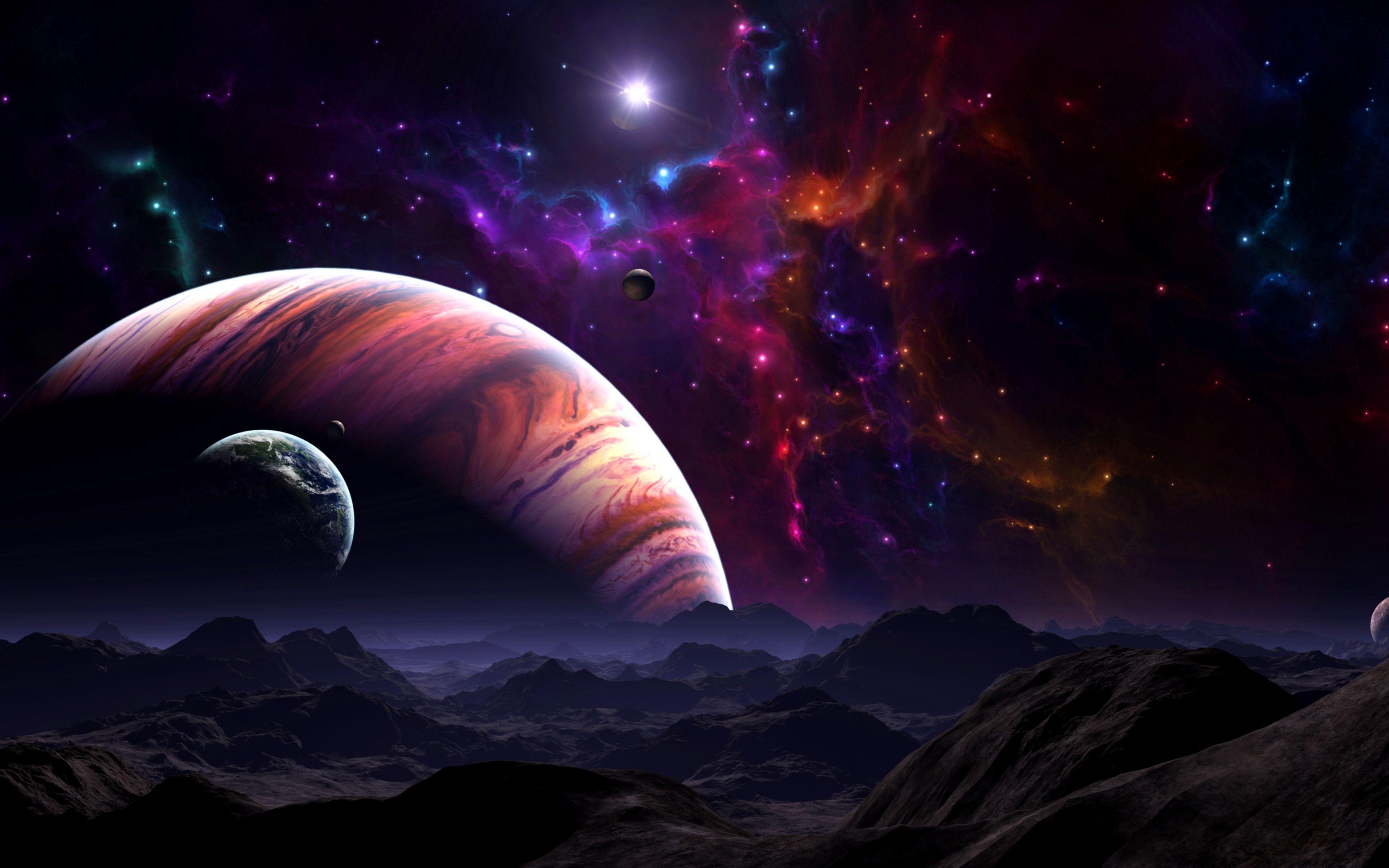 3840x2400 Space Landscape Wallpaper 4K Gallery .com