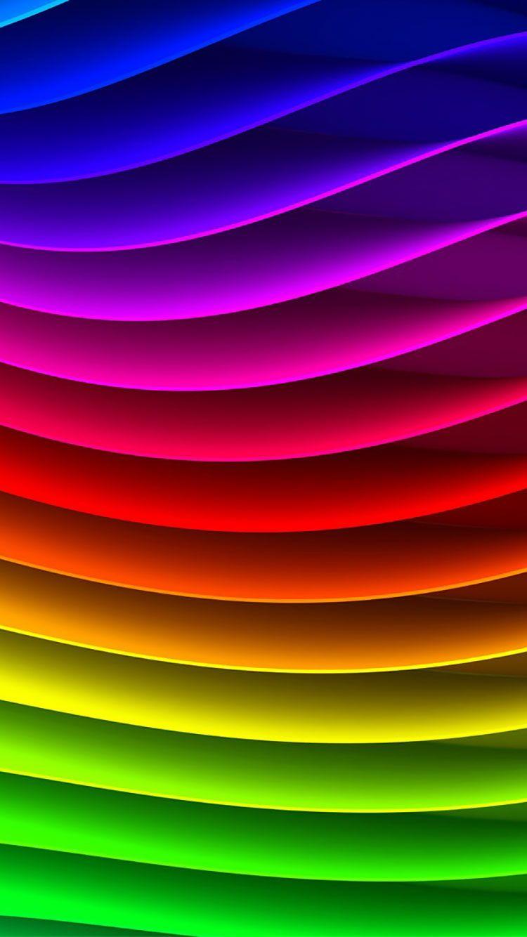 HD wallpaper Rainbow RetinaApple iOS 11 iPhone 8 iPhone X HD W multi  colored  Wallpaper Flare