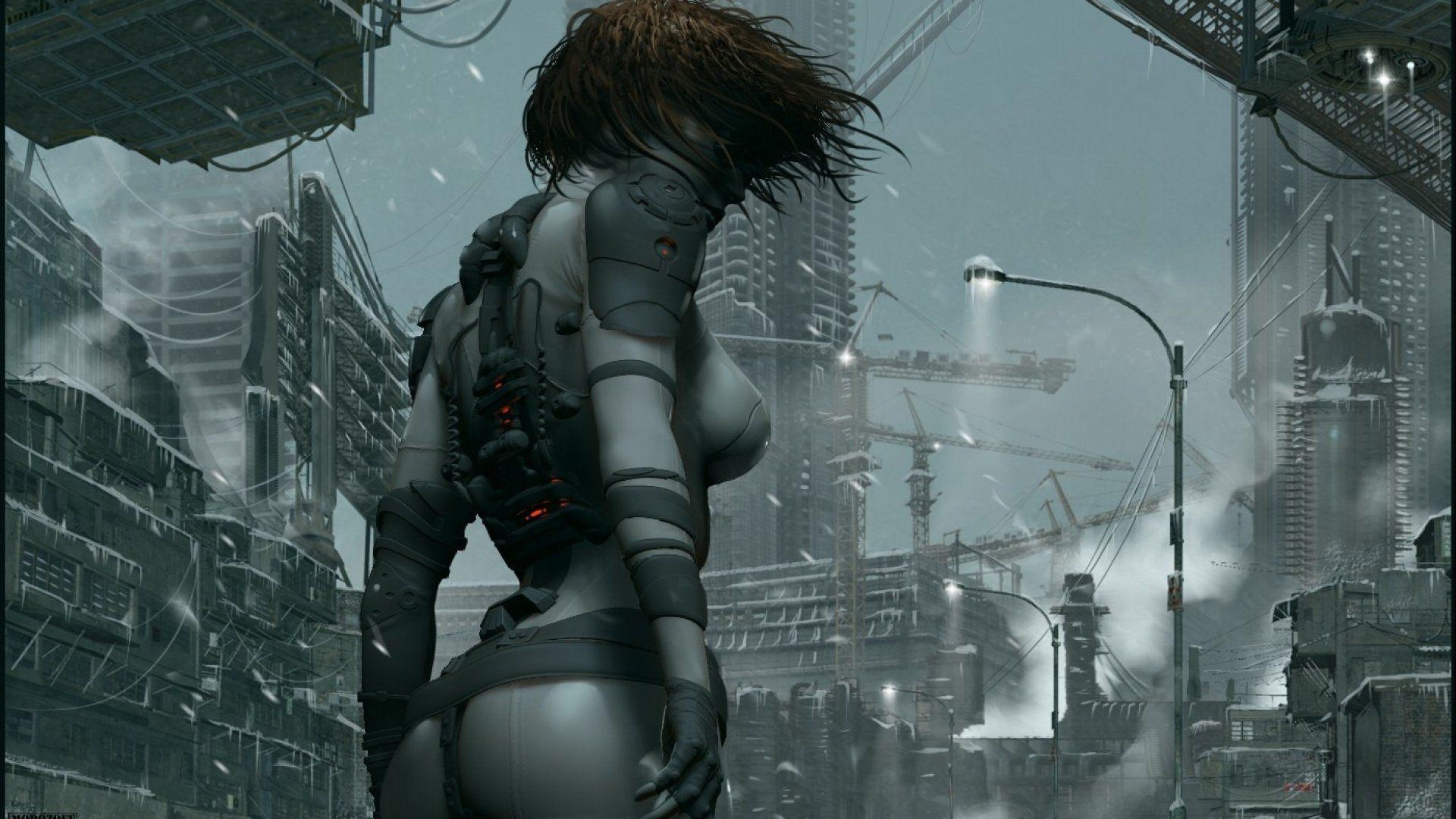 1920x1080 sci fi, Futuristic, Woman, Woman, Girl .