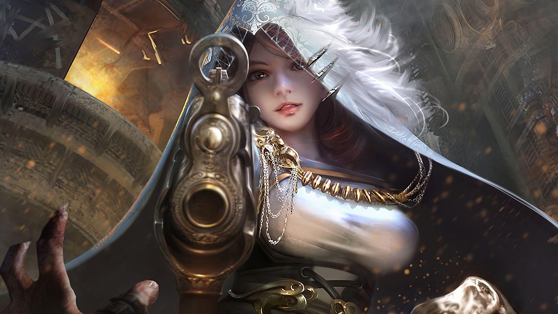 1920x1080 Warrior Girl Fantasy Art .itl.cat