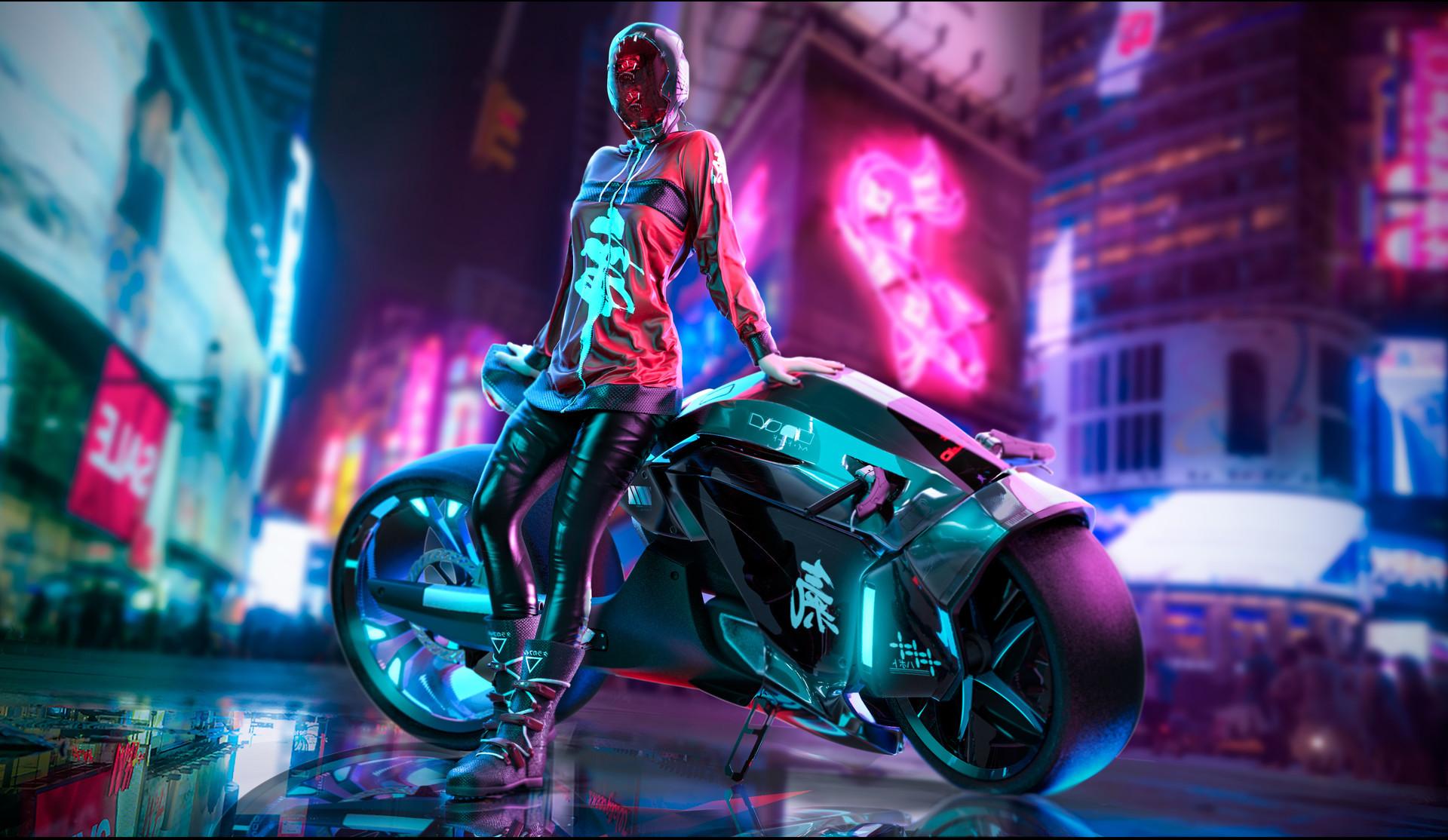 1920x1114 Cyberpunk Futuristic Woman .