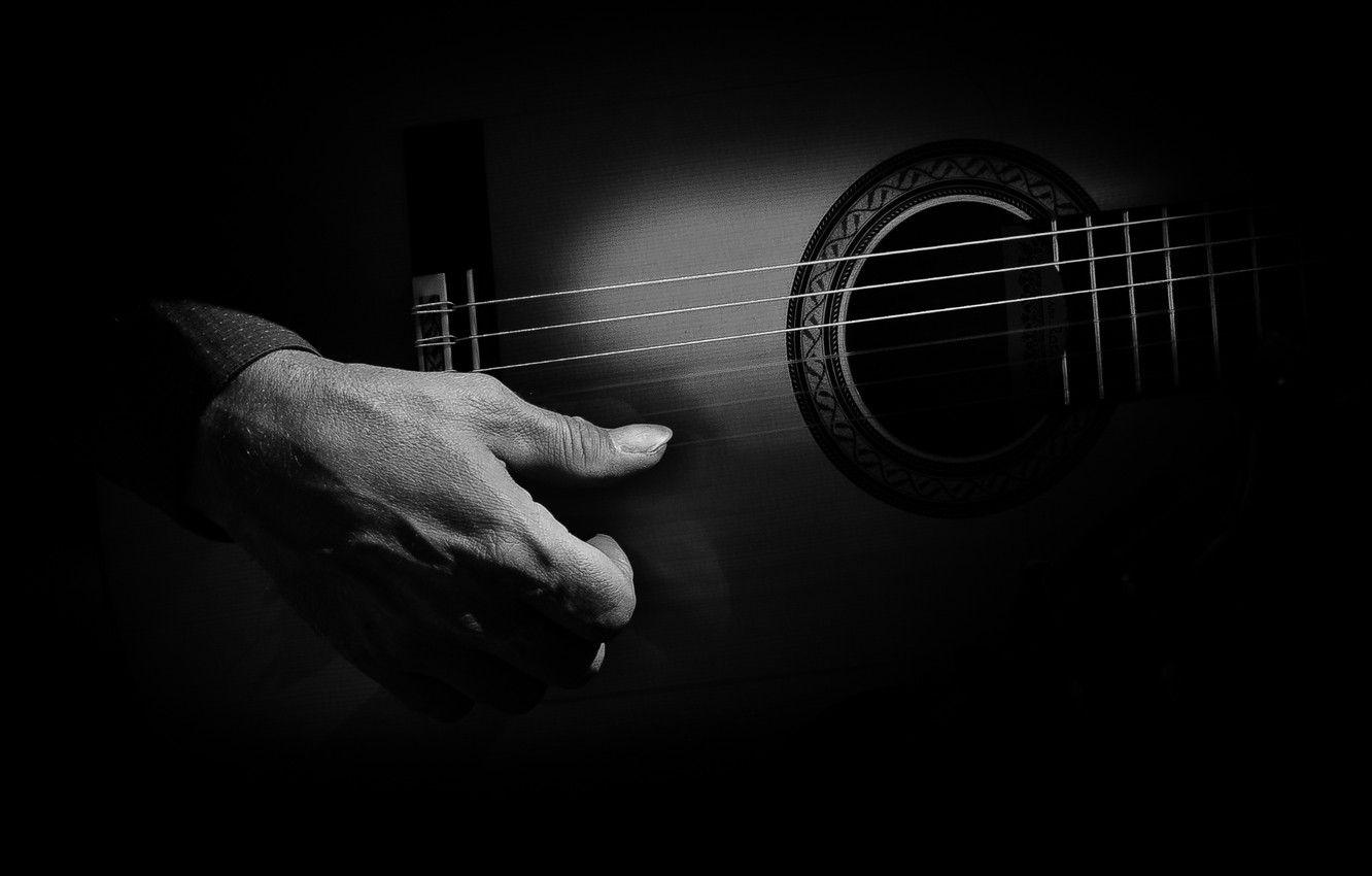1332x850 Wallpaper darkness, guitar, hand .