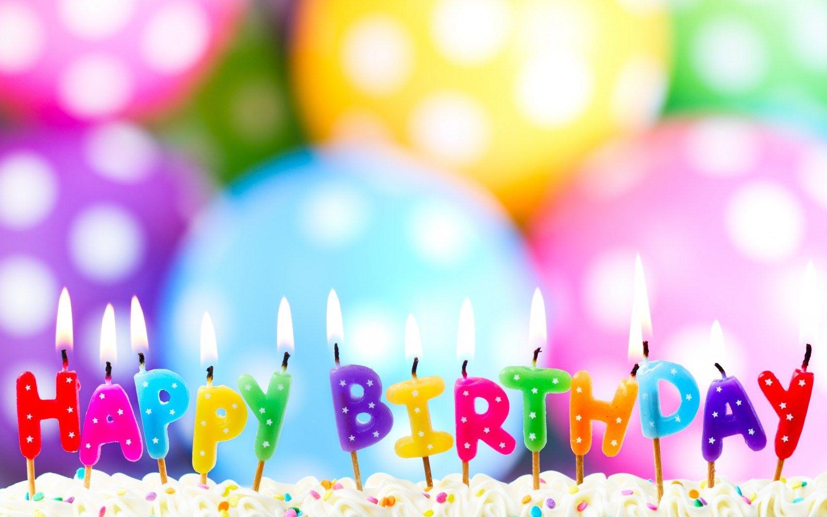 1680x1050 Cake Candles Happy Birthday -
