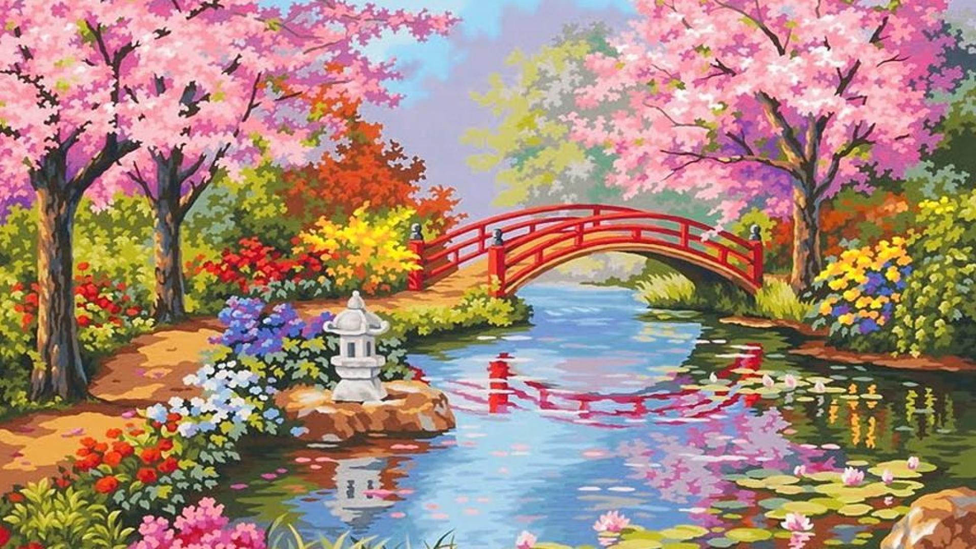 1920x1080 Flower Garden