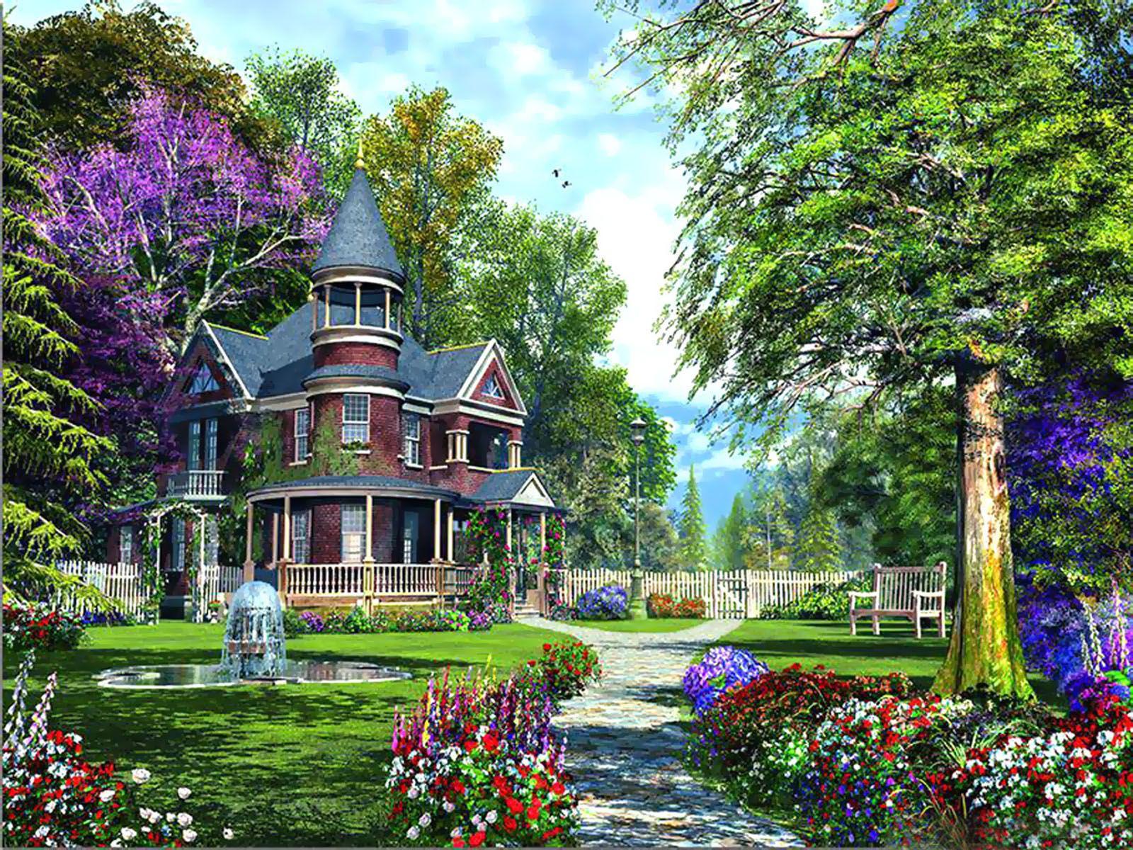1600x1200 Flower Garden Wallpaper Background