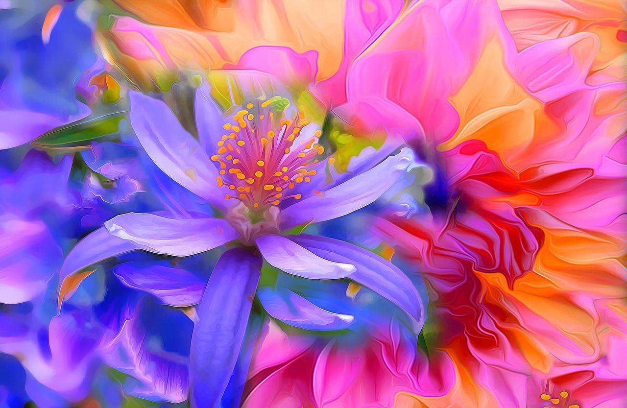 1280x833 Wallpaper Flowers Painting