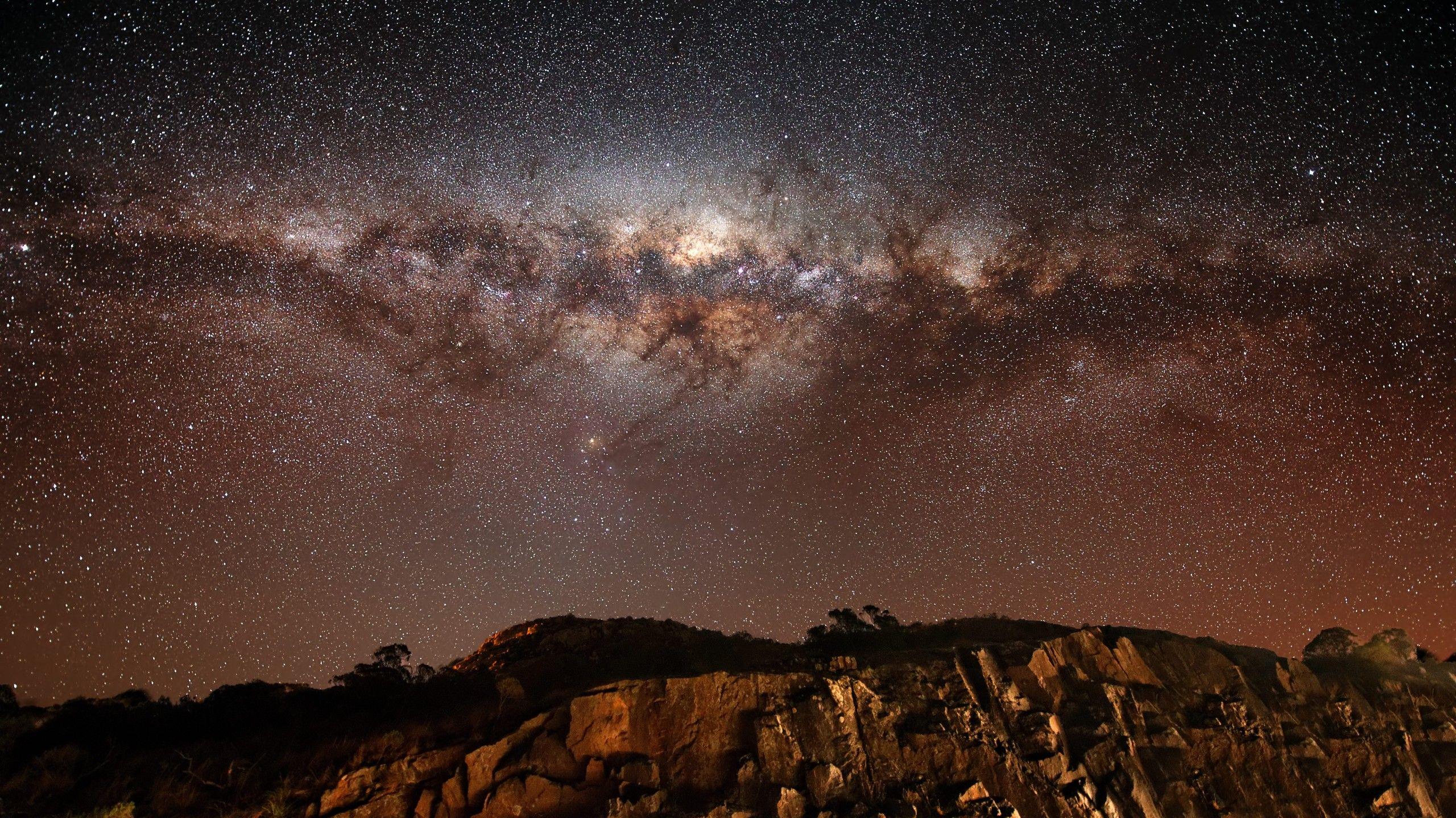 2560x1440 Wallpaper night sky, stars, night .