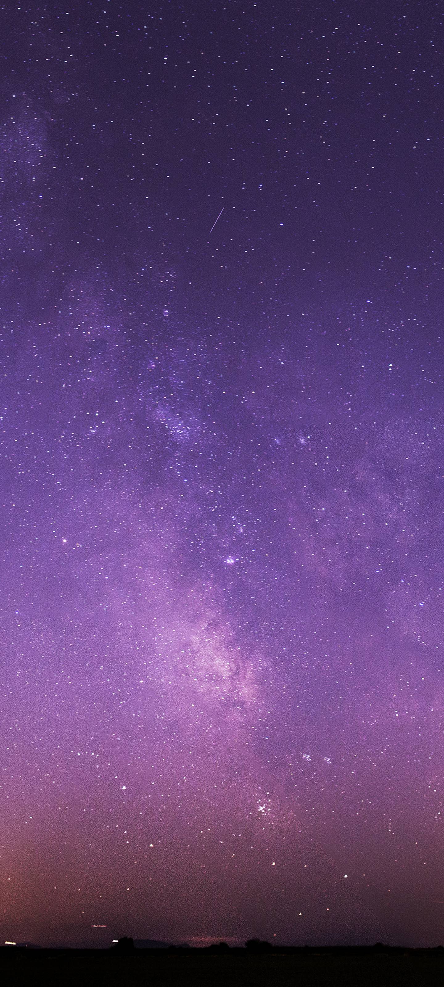 1440x3200 Milky Way Galaxy Purple Night .