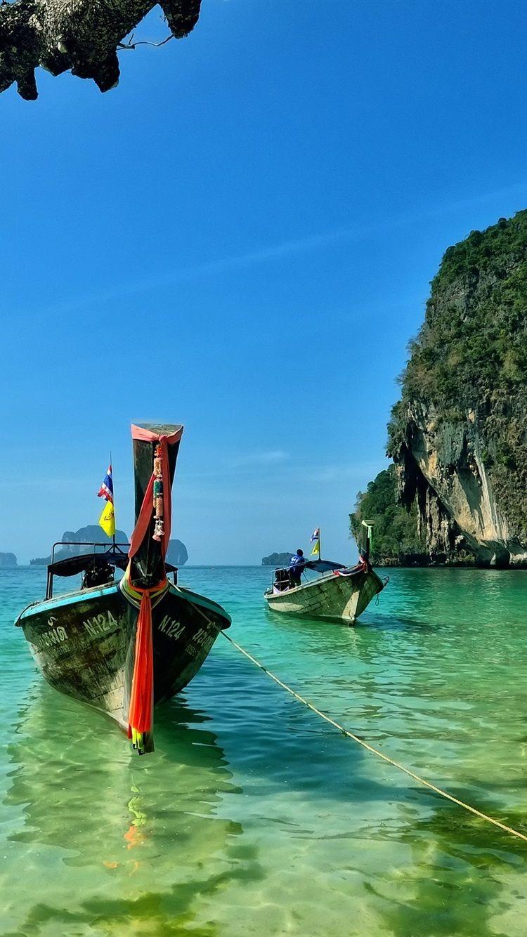 750x1334 iPhone Wallpaper Railay Beach, Island .