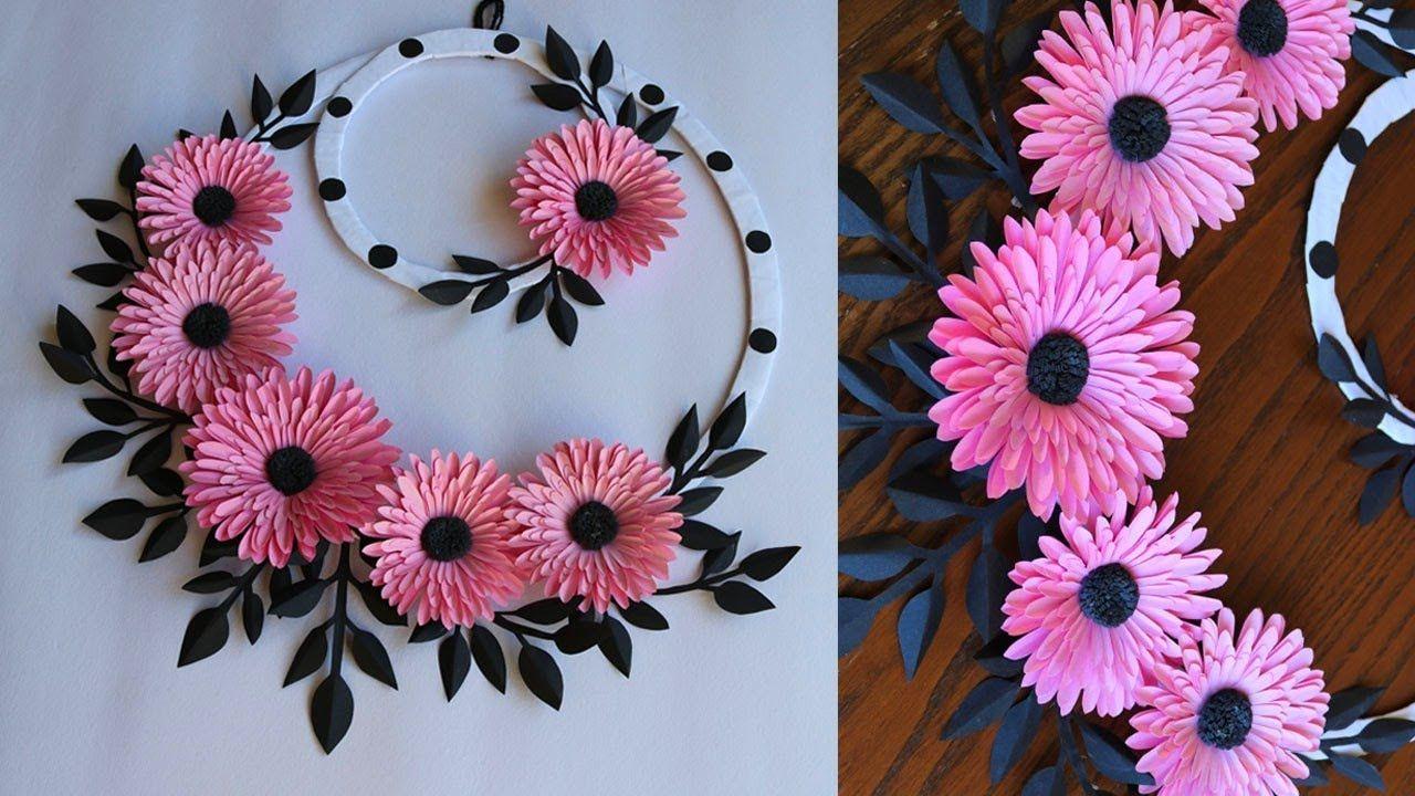 1280x720 Paper Flower Wall Hanging- Easy Wall .m.