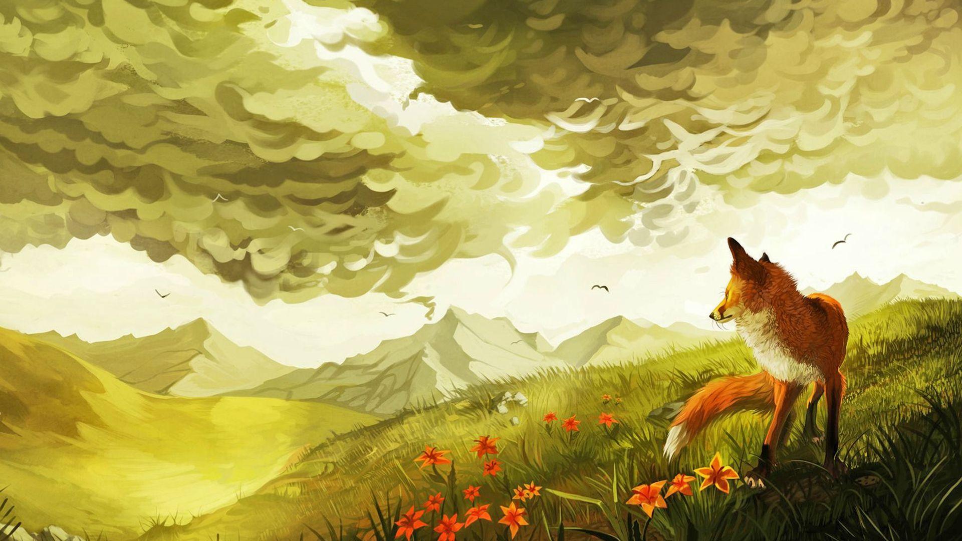 1920x1080 painting, fantasy, storm, landscape .sf.co.ua