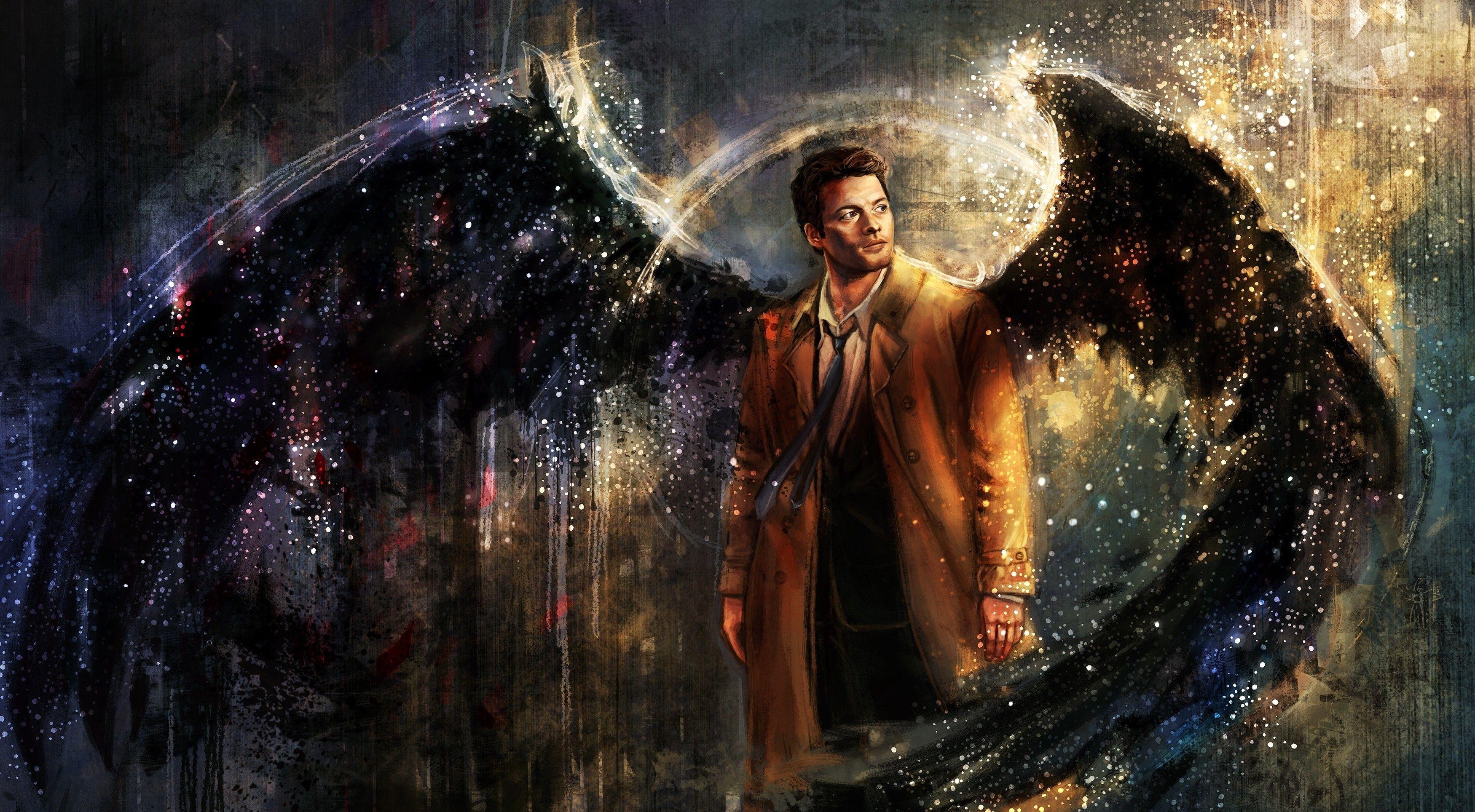 3500x1928 Supernatural Wallpaper Castiel .