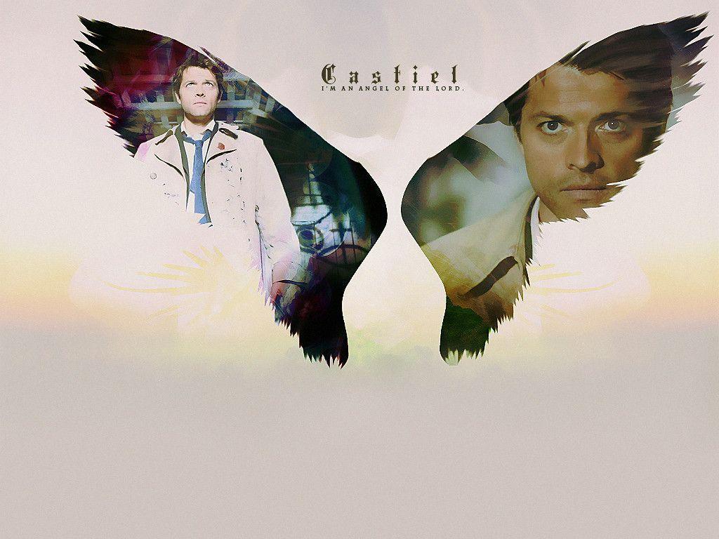 1024x768 Supernatural Wallpaper Castiel .