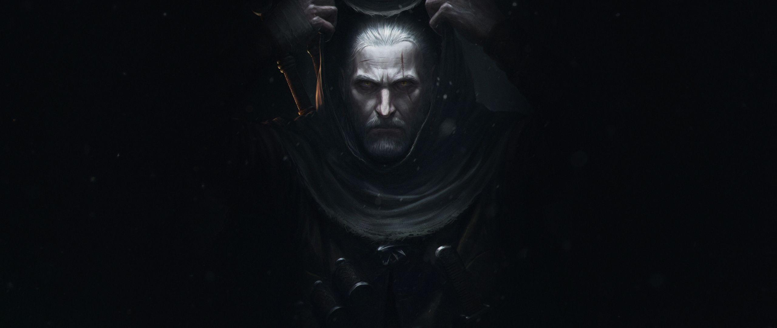 2560x1080 Wild Hunt, video game, dark, poster .
