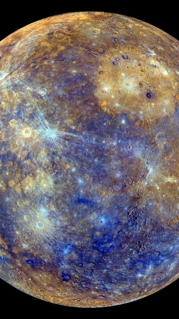 750x1334 ScreenBeauty. planet, mercury, space .
