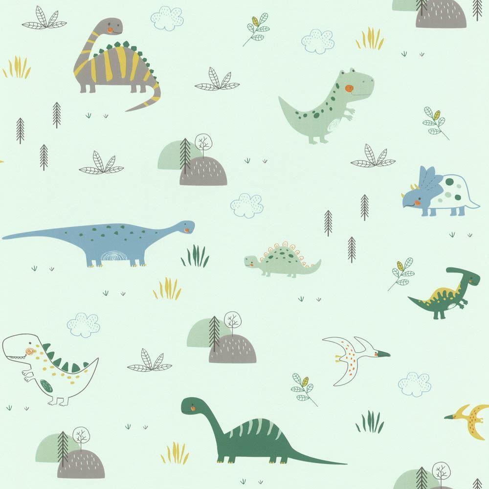 1000x1000 Room Nursery Mint Green Blue Grey Rasch .ebay.com · In stock