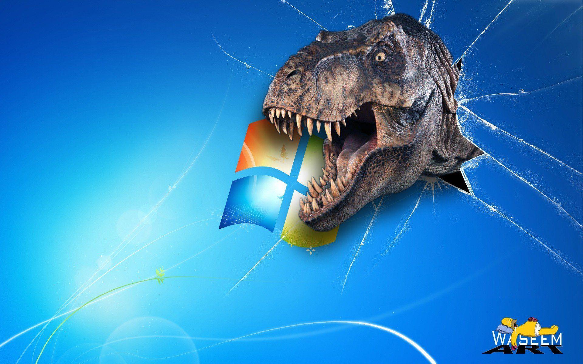 1920x1200 Windows 10 Dinosaur Wallpaper on .