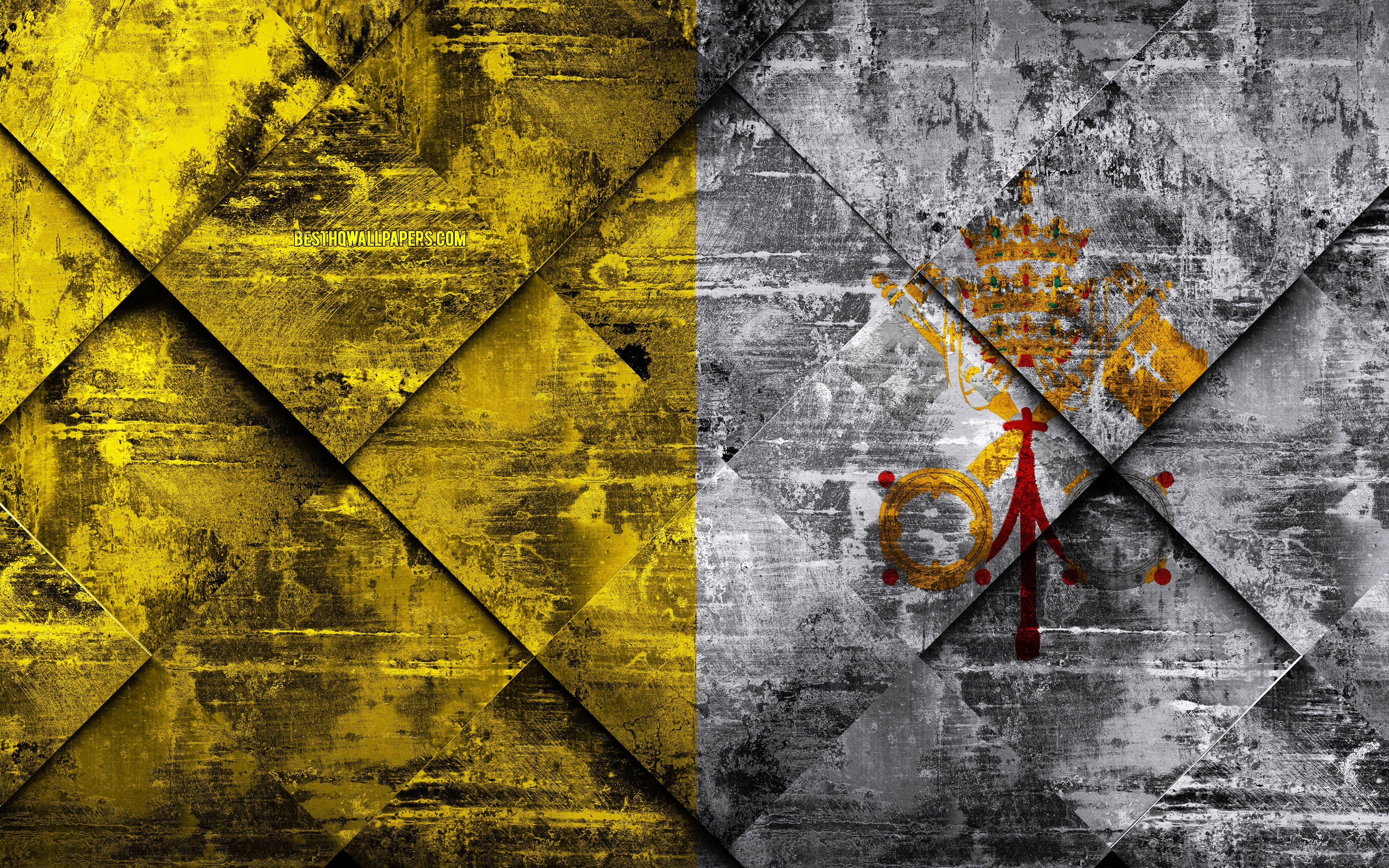 3840x2400 wallpaper Flag of Vatican City .