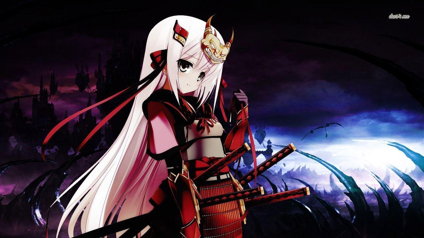 1366x768 Samurai Anime Wallpaper