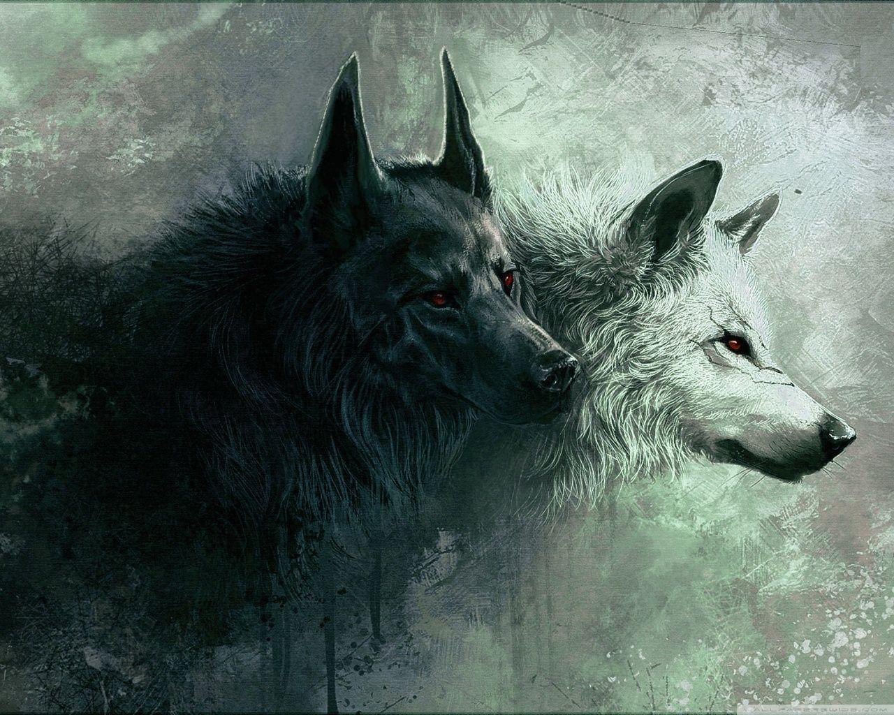 1280x1024 Anime Wolf Wallpaper With