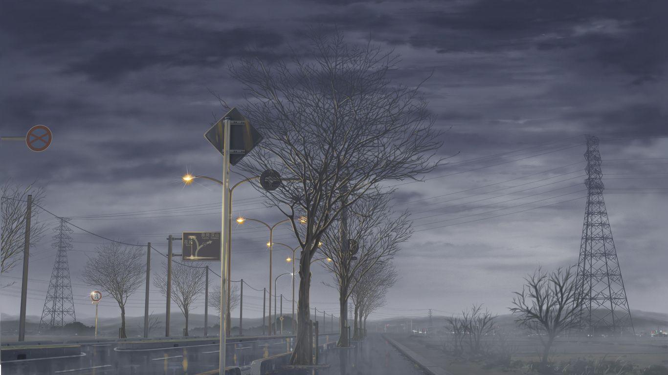 1366x768 Gloomy weather. Anime scenery, Anime .com