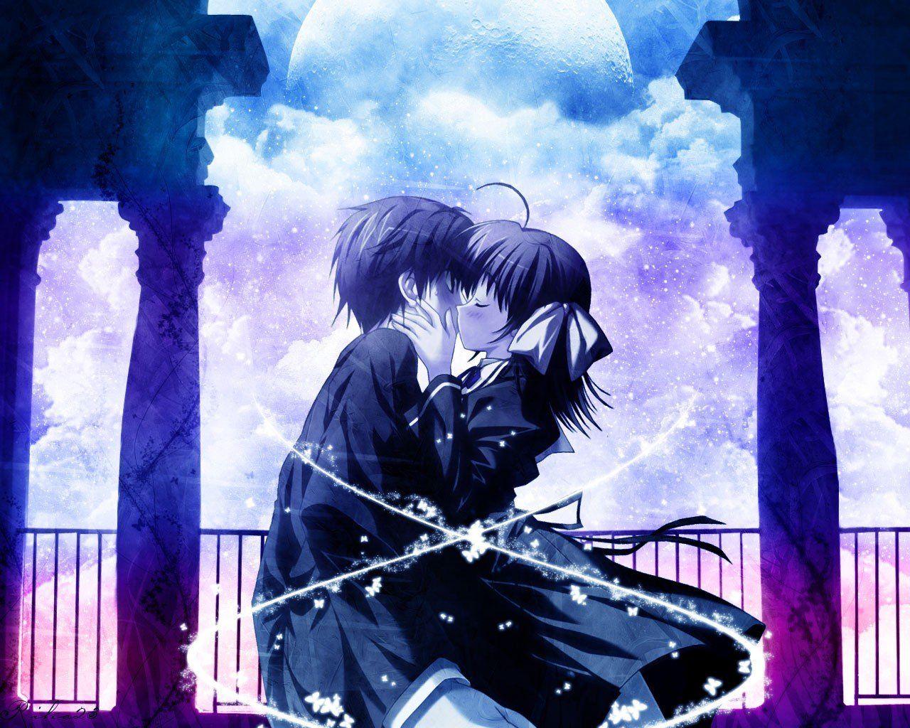 1280x1024 Romantic Anime Wallpaper