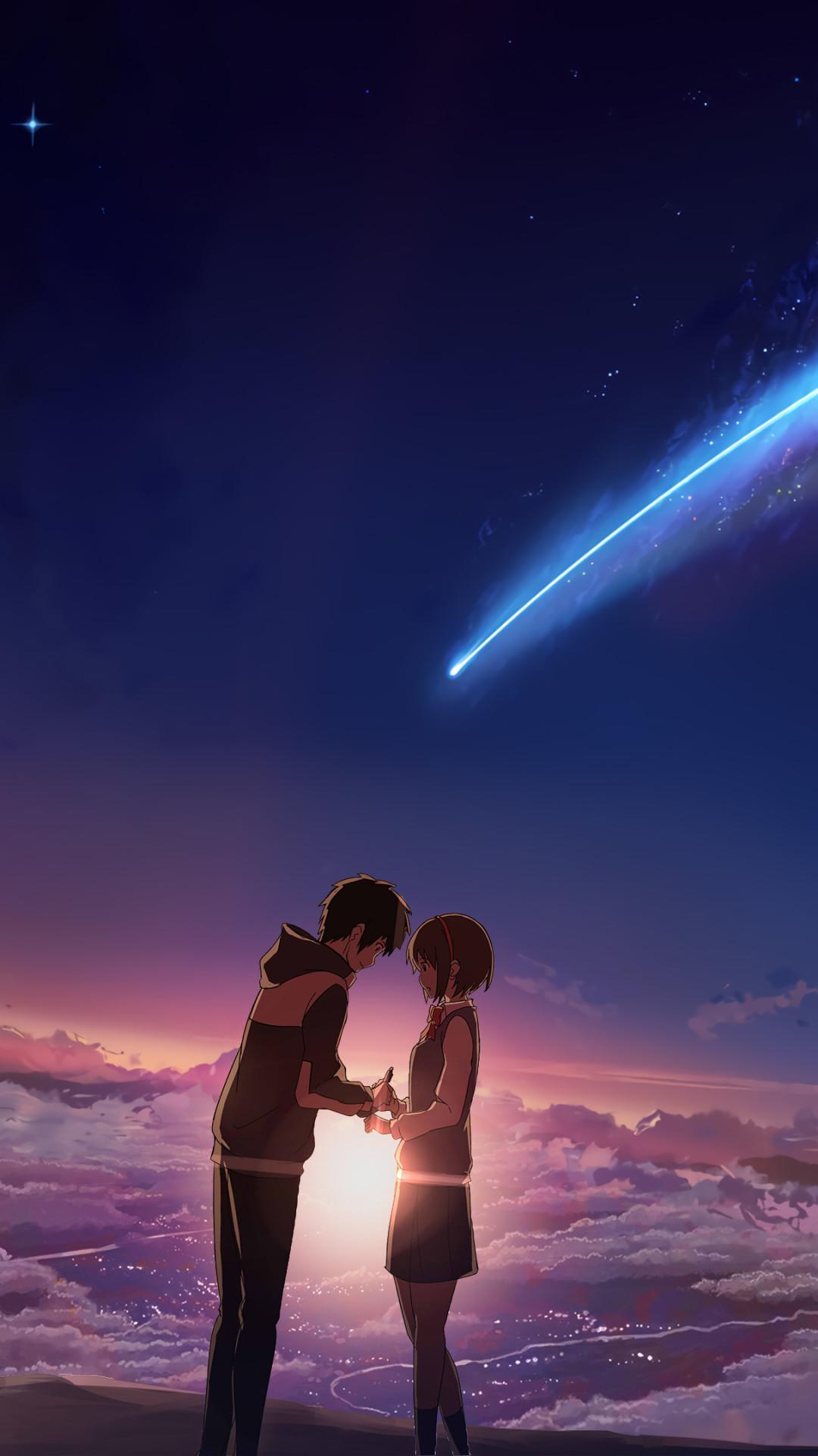 1080x1920 Romantic Night Scenery Romantic Anime .animenimania.