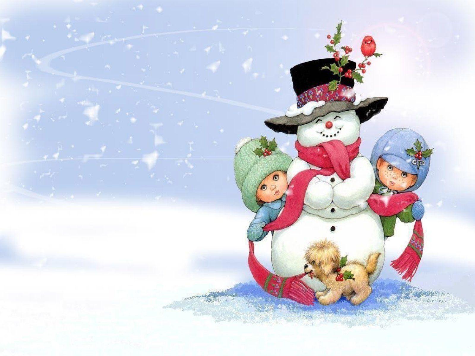 1600x1200 Free Snowman Wallpaper Group Wallpaper