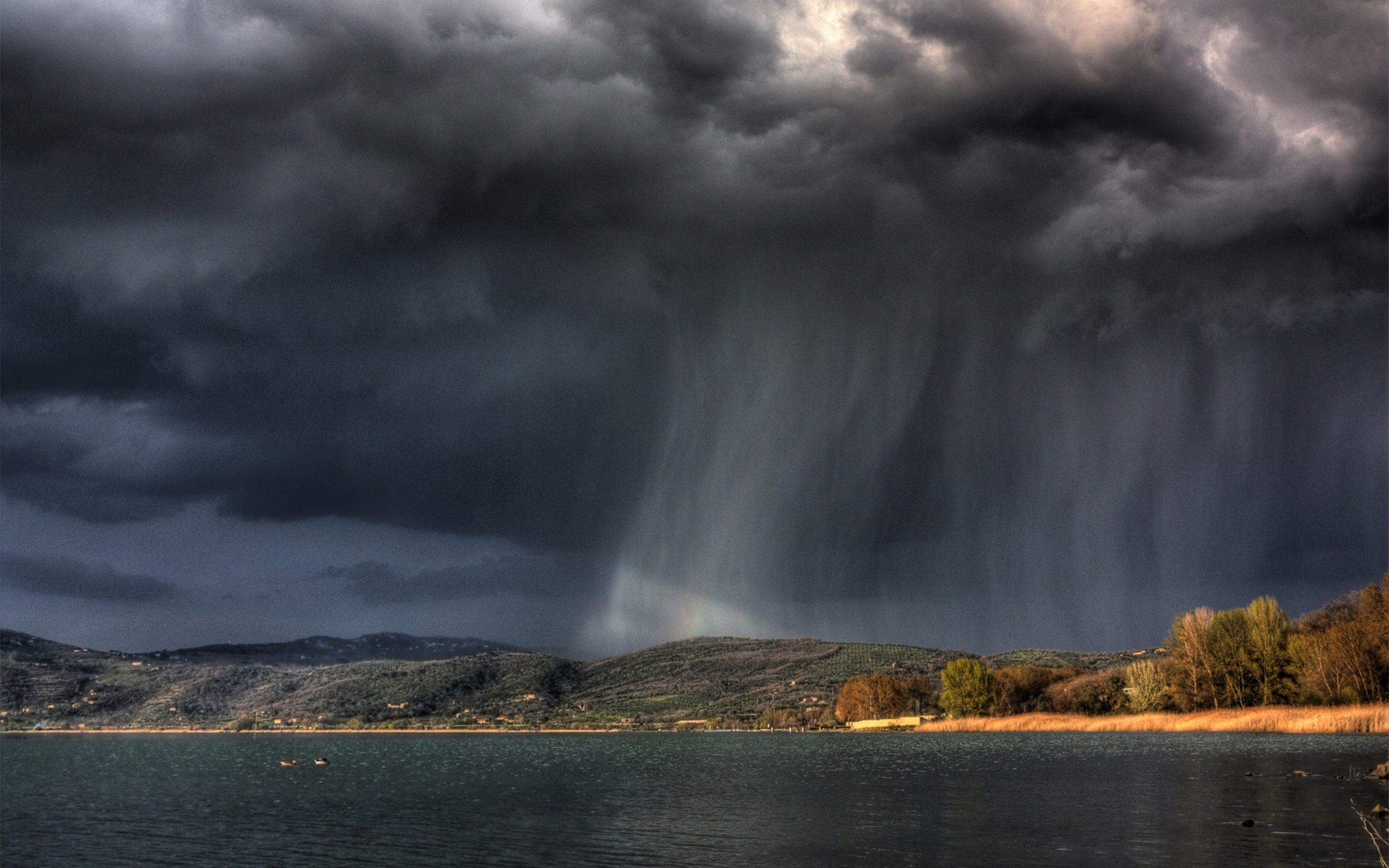 2560x1600 Rain Wallpaper HD Over The Island .