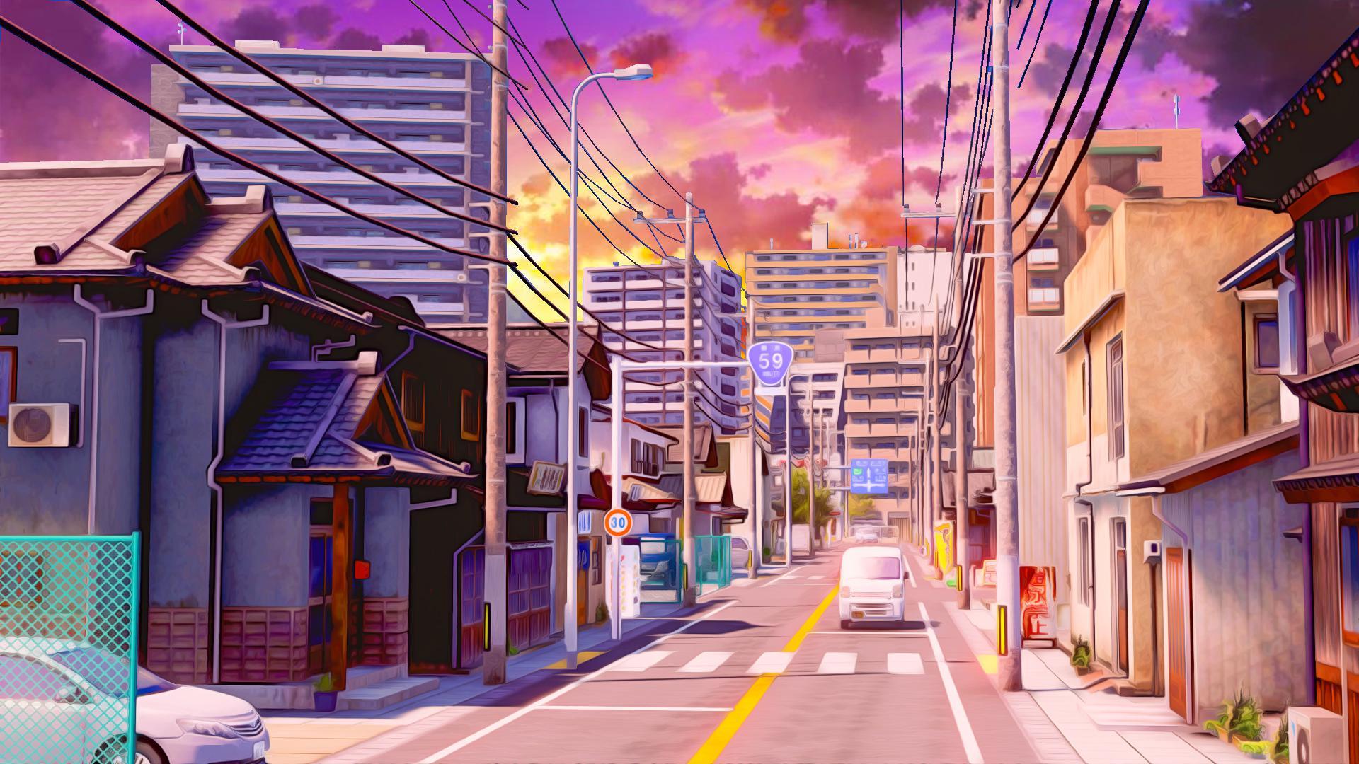 Wallpaper Cityscape Anime Original Desktop Wallpaper - vrogue.co