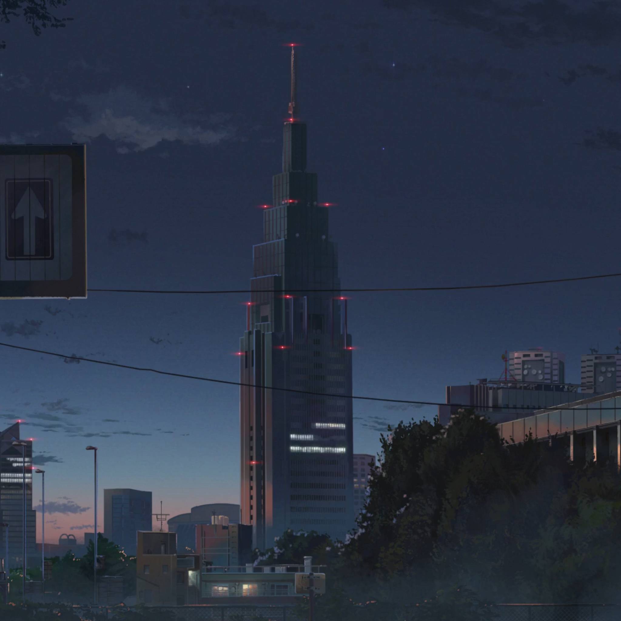 2048x2048 Kimi No Na Wa Anime City iPad Air .