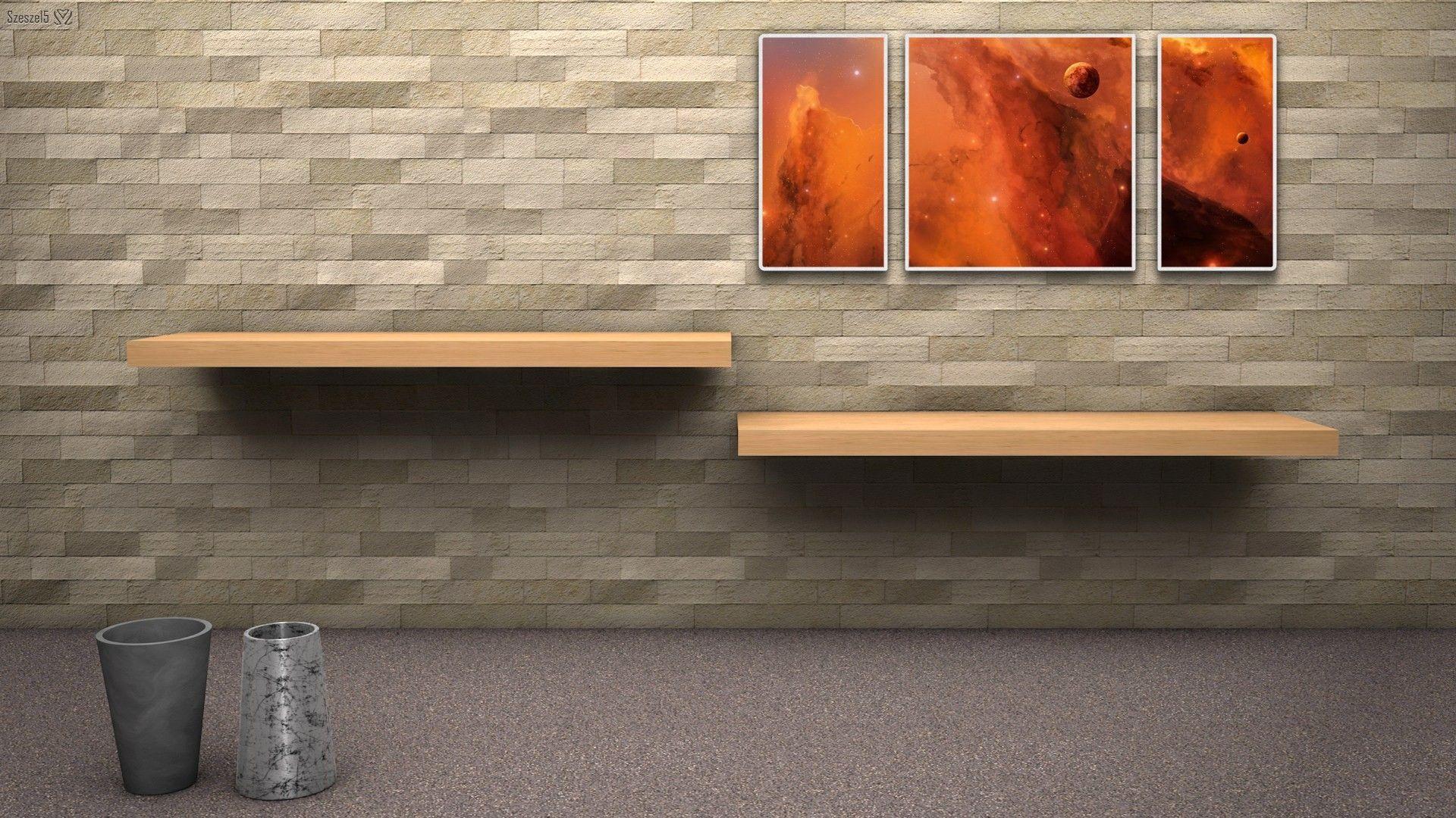 1920x1080 Desk and Shelves Desktop