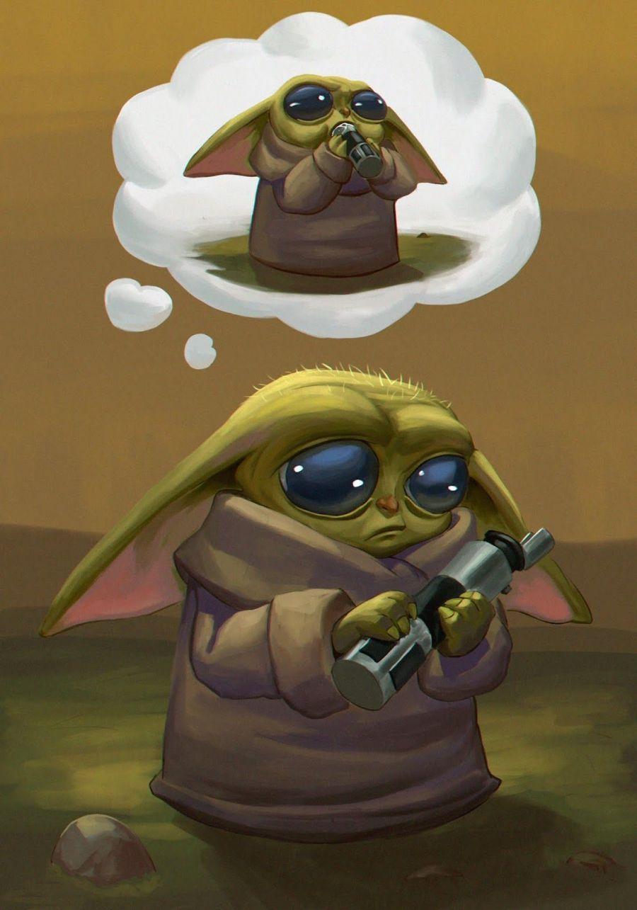 Baby Yoda Cartoon Wallpapers Top Free Baby Yoda Cartoon Backgrounds Wallpaperaccess