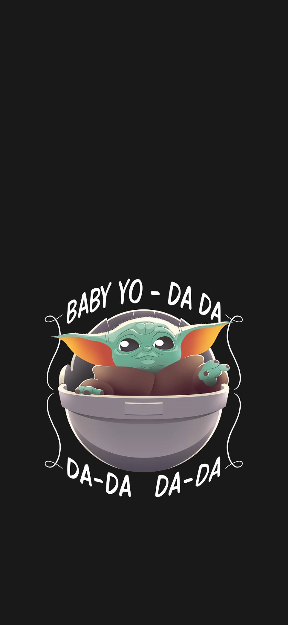 1125x2436 Cute Baby Yoda