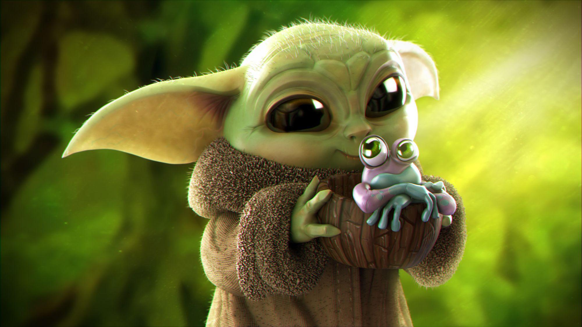 Baby Yoda Cartoon Wallpapers - Top Free Baby Yoda Cartoon Backgrounds