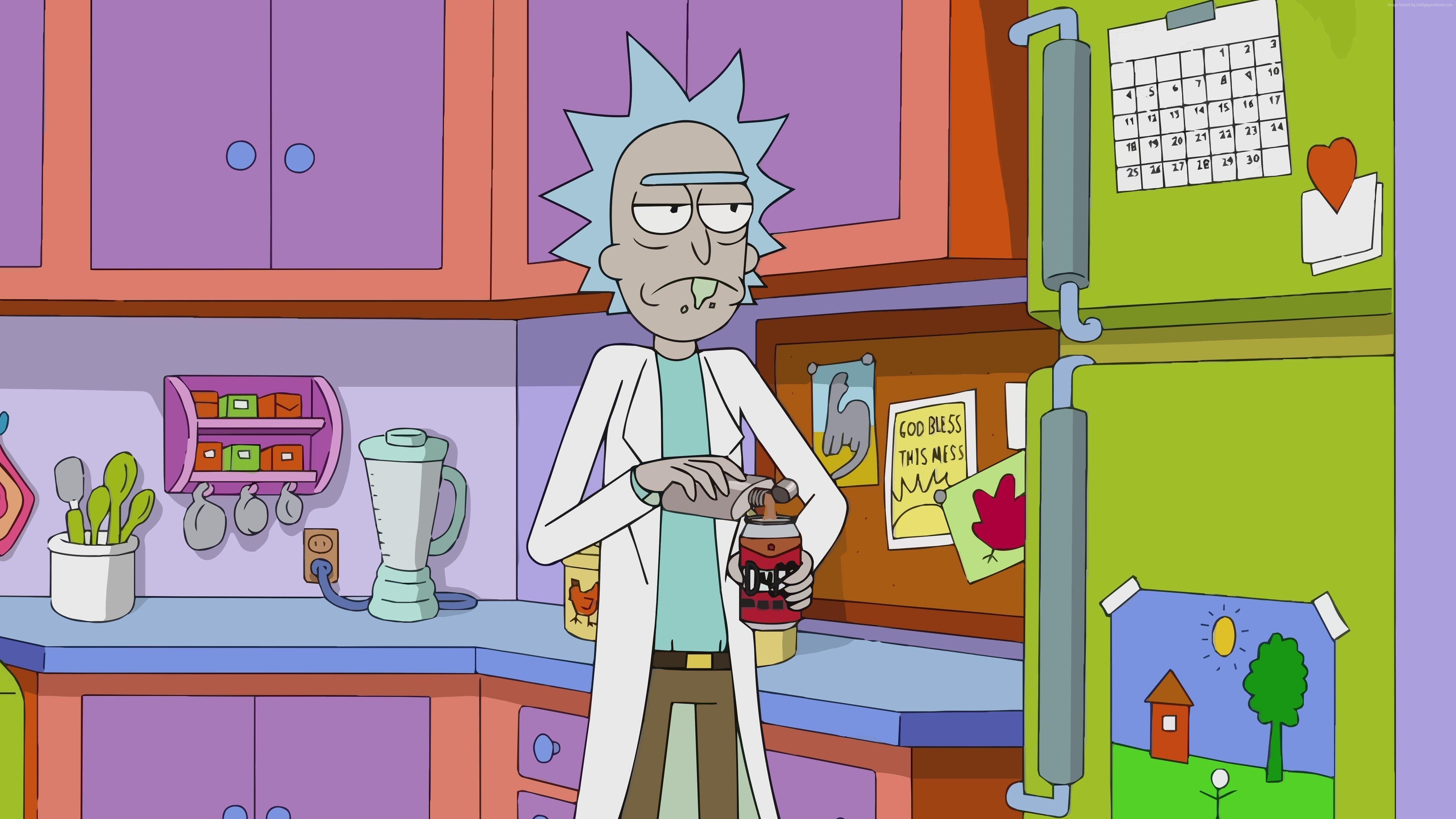 5120x2880 Rick Sanchez in Cartoon TV Show 5K .